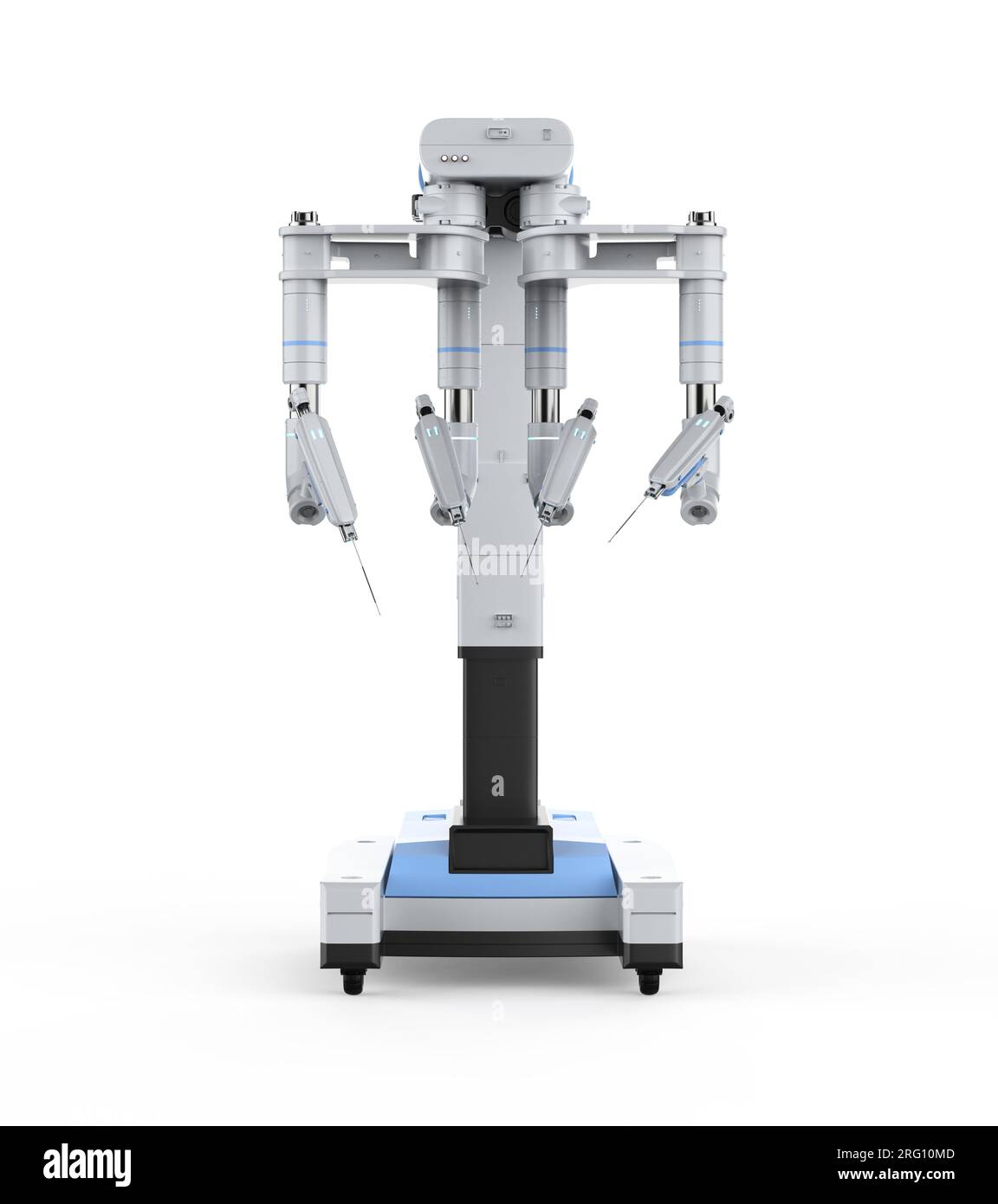 3d rendering robotic assisted surgery machine isolated on white Stock ...
