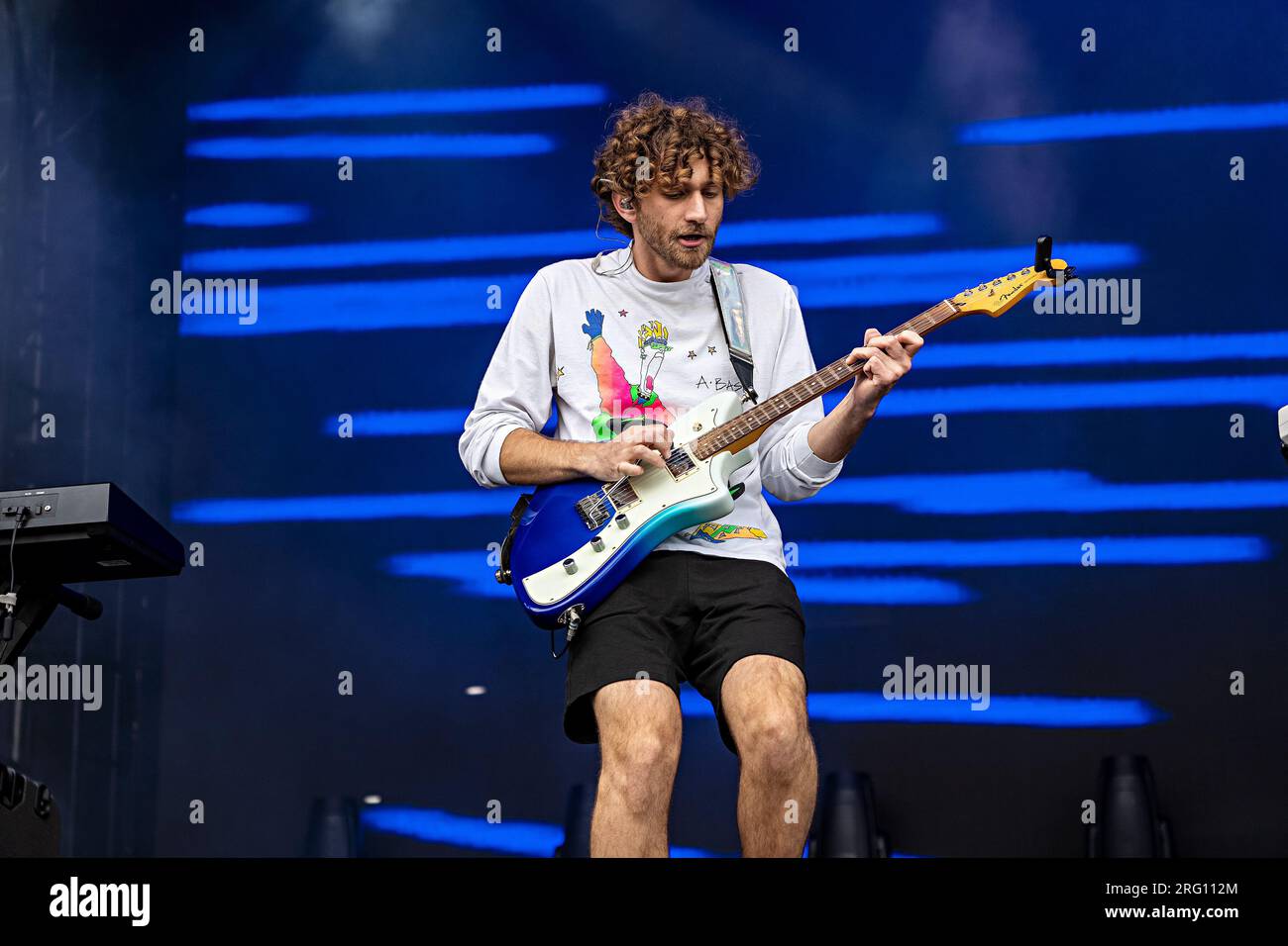 Matthew Lewin of Magdalena Bay performs on day four of the Lollapalooza