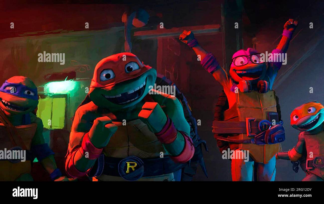 TEENAGE MUTANT NINJA TURTLES: MUTANT MAYHEM (2023), directed by JEFF ROWE and KYLER SPEARS. Credit: Point Grey Pictures / Nickelodeon Animation Studios / Paramount Pictures / Album Stock Photo
