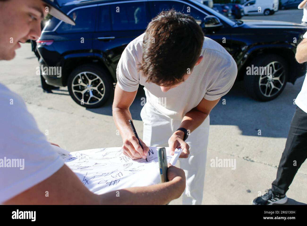 Juventus, 07/08/2023, Facundo Gonzalez arriving at JMedial for test ...