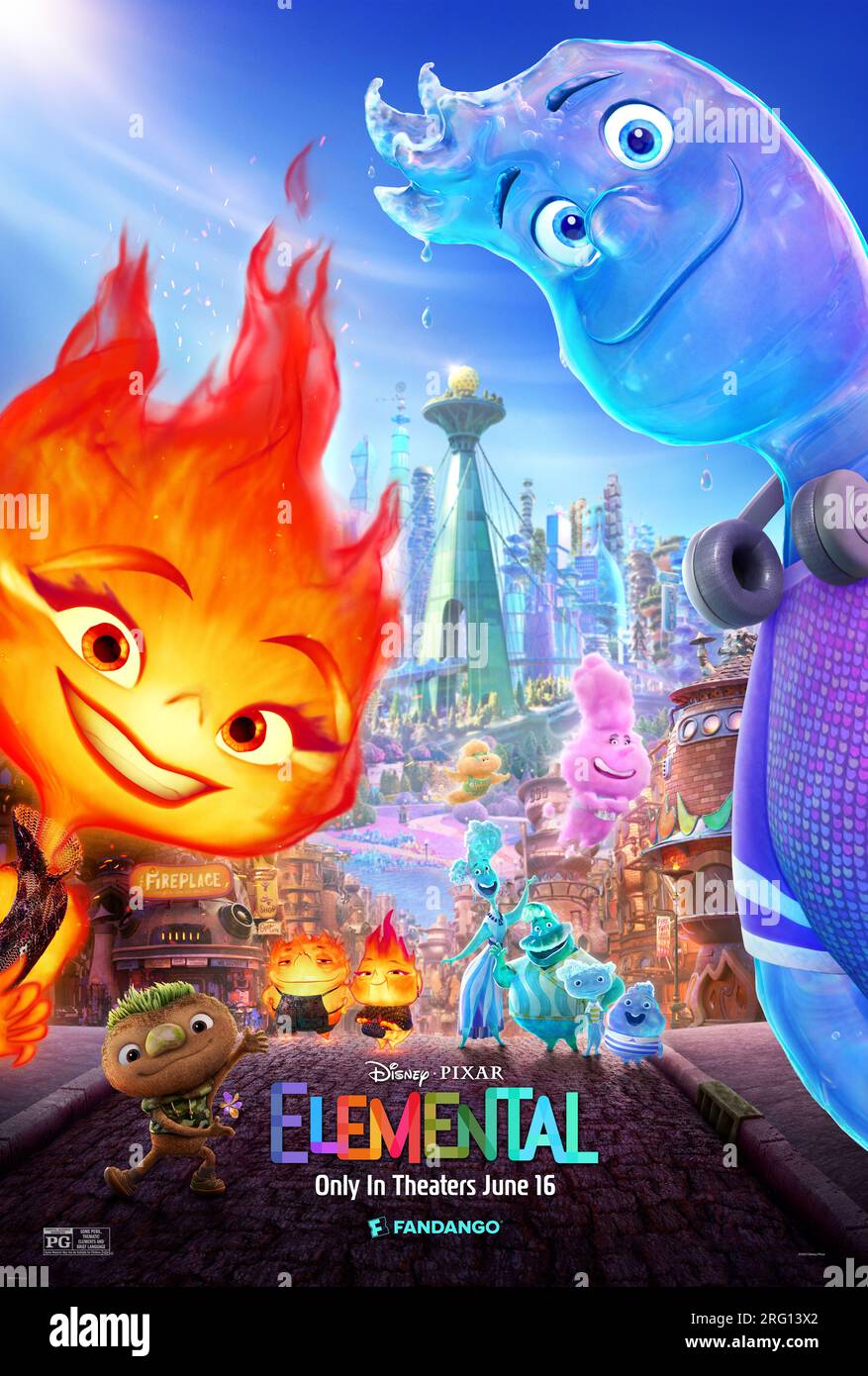Poster Of ELEMENTAL, 2023, Directed By PETER SOHN. Copyright Pixar