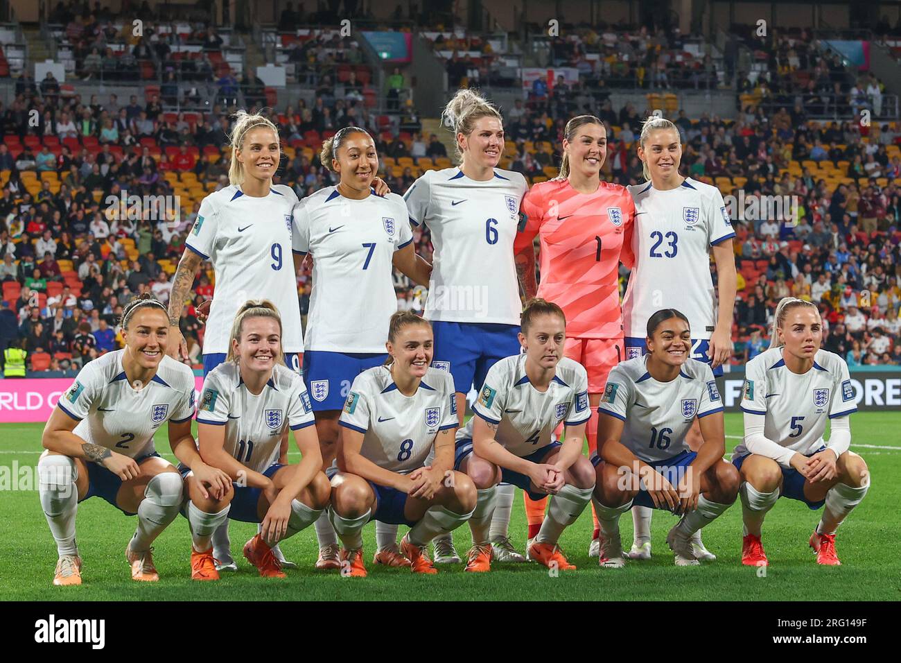 The England players line up during the FIFA Women's World Cup 2023 ...