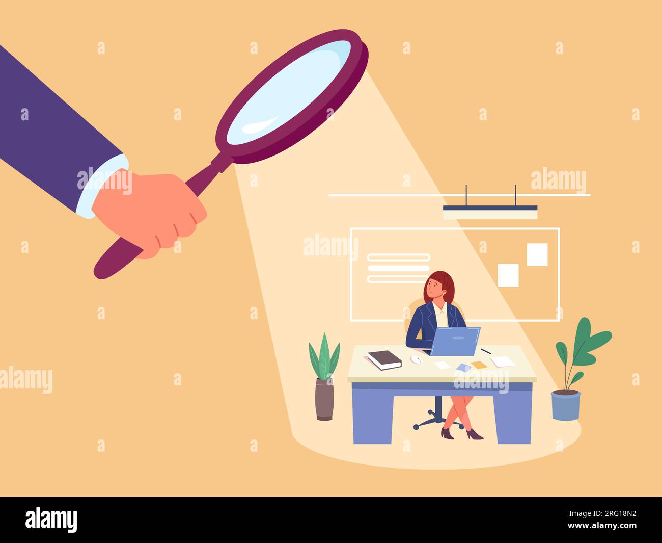Female boss apprentice Stock Vector Images Alamy
