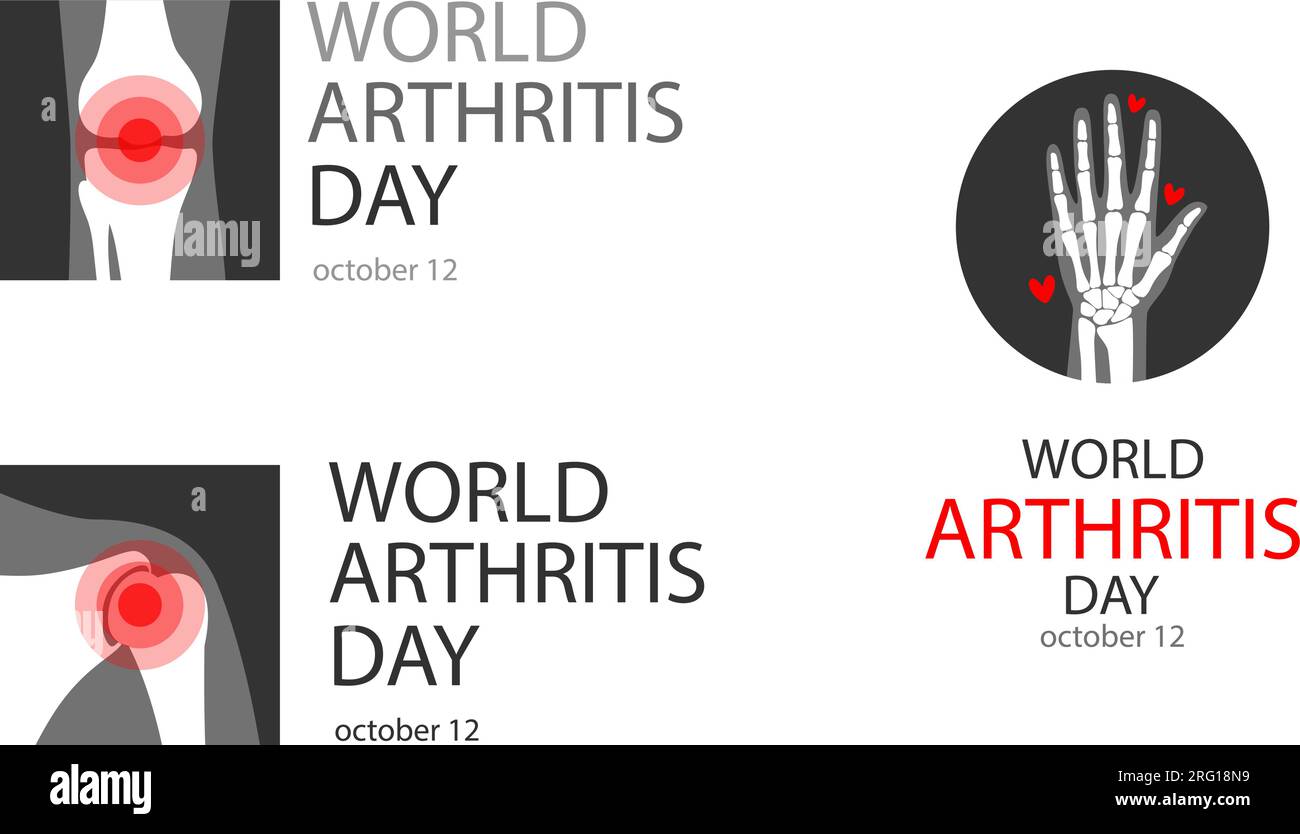 World Arthritis Day vector illustration. Joint pain, inflammation