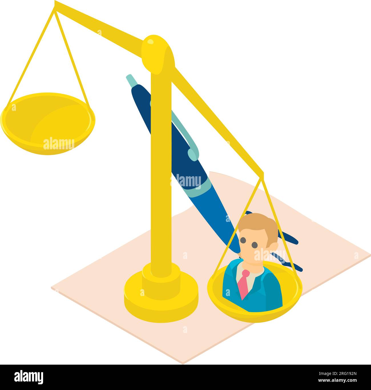 Vote concept icon isometric vector. Scales with candidate icon, pen and ...