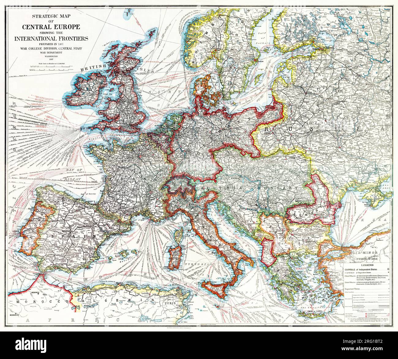 Strategic Map Of Central Europe Showing The International Frontiers Strategic Map Of Central Europe Showing The International Frontiers Prepared In The War College Division 1915 By Arch B Williams And Geo F Bon 2RG1BT2