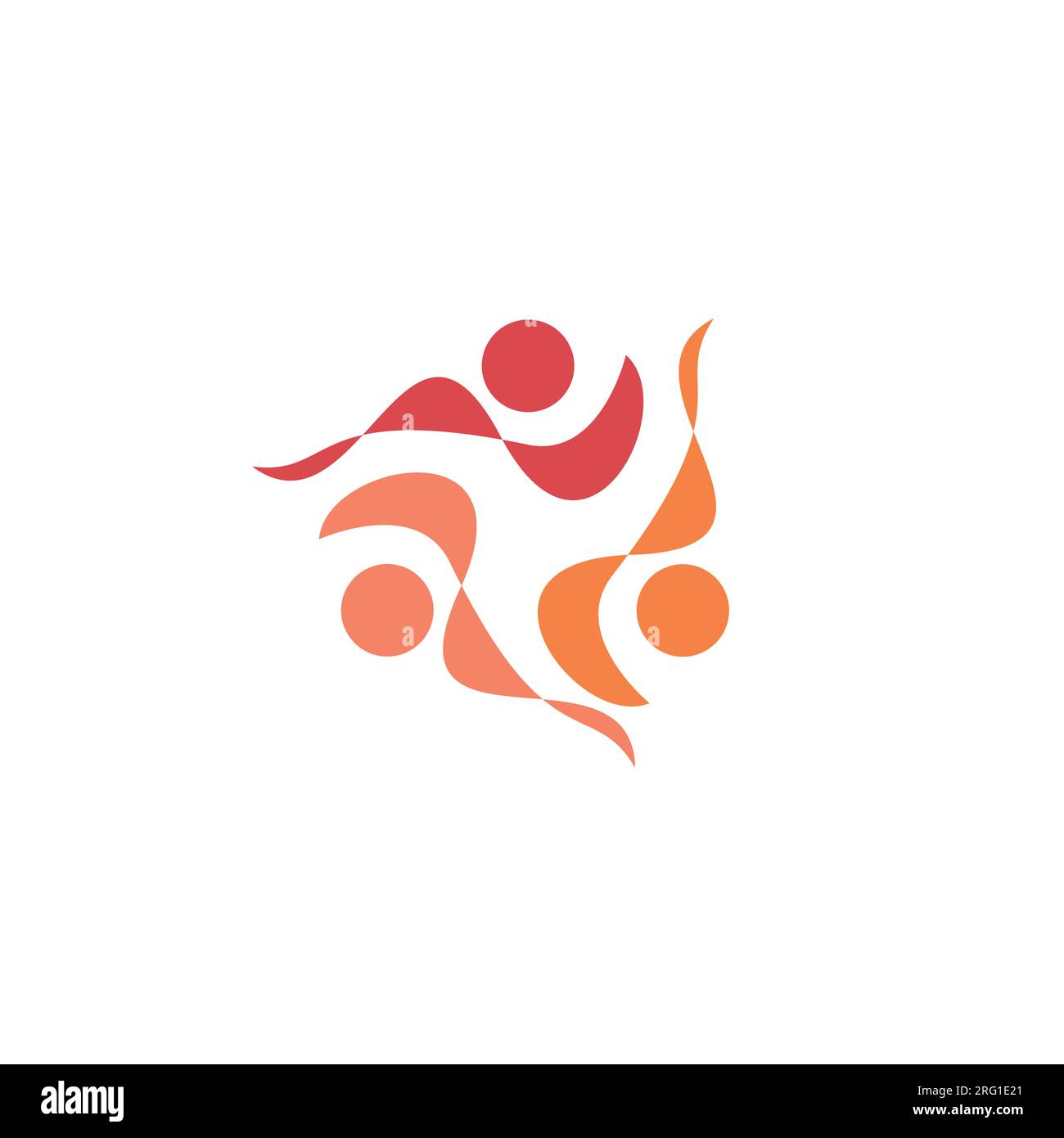 Abstract Human Team Logo. Usable for Business and Teamwork Logos Stock Vector