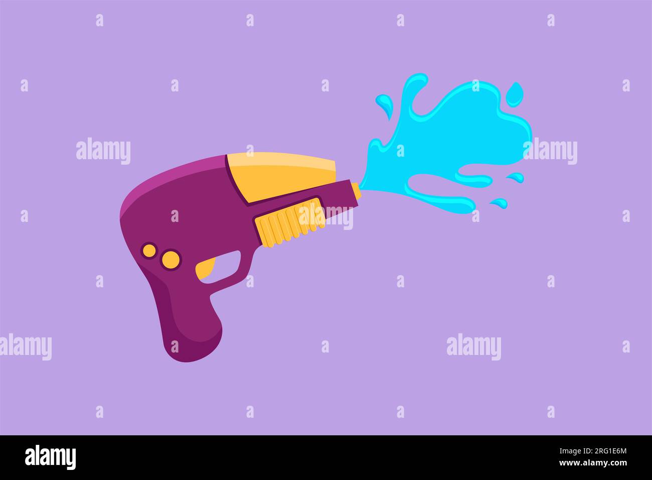 Graphic flat design drawing water gun logo, icon, label, symbol