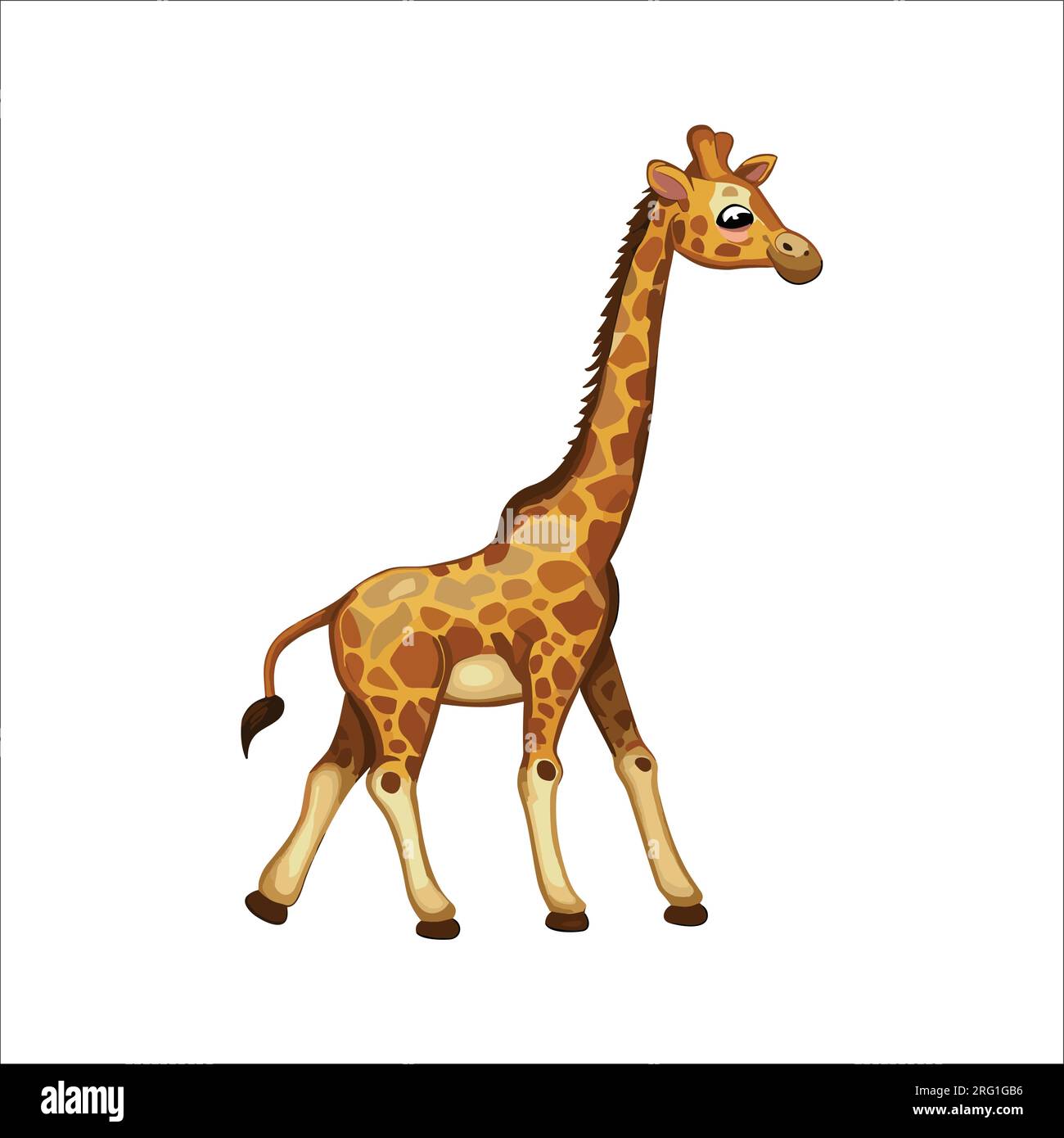 Adorable giraffe clipart vector illustration Stock Vector