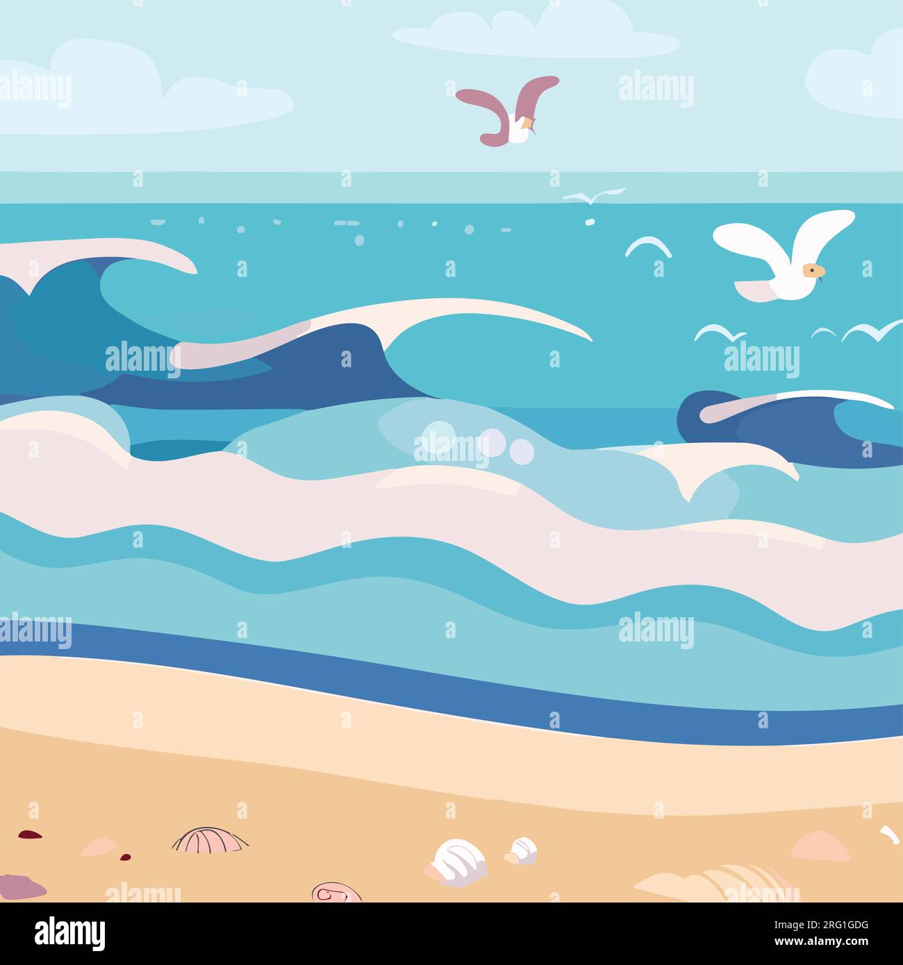 Seaside resort birds Stock Vector Images - Alamy