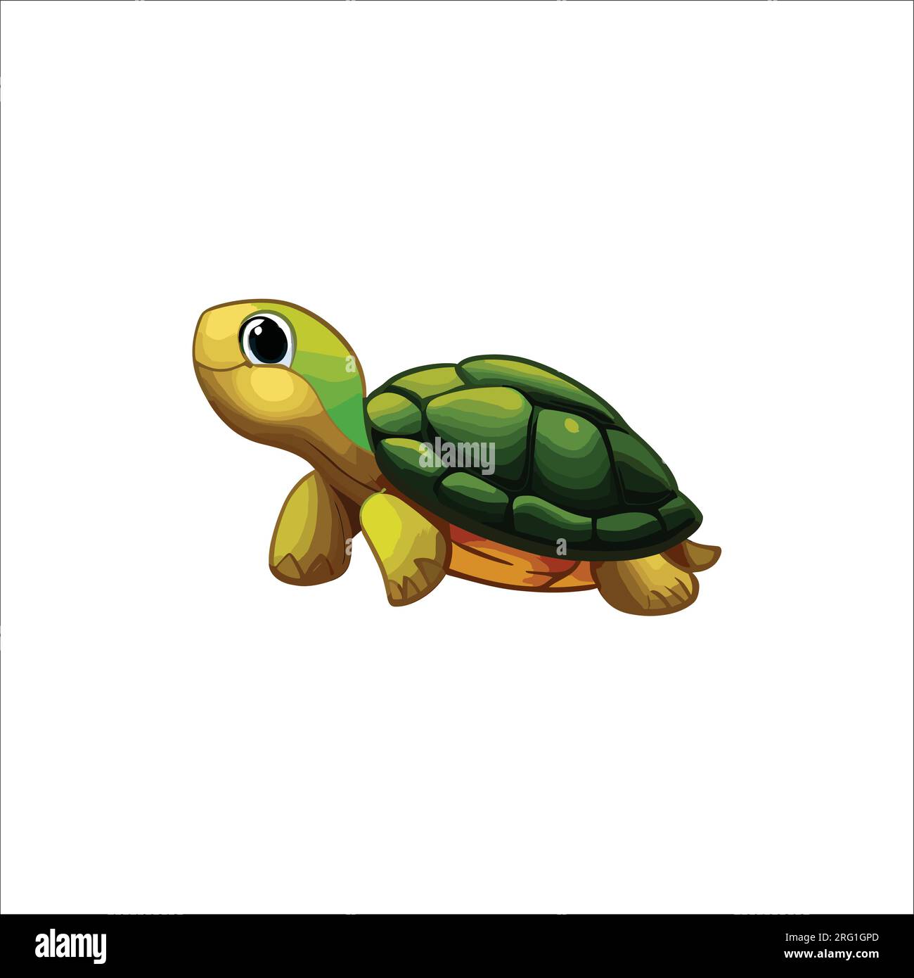 Adorable and cute baby turtle clipart vector illustration Stock ...