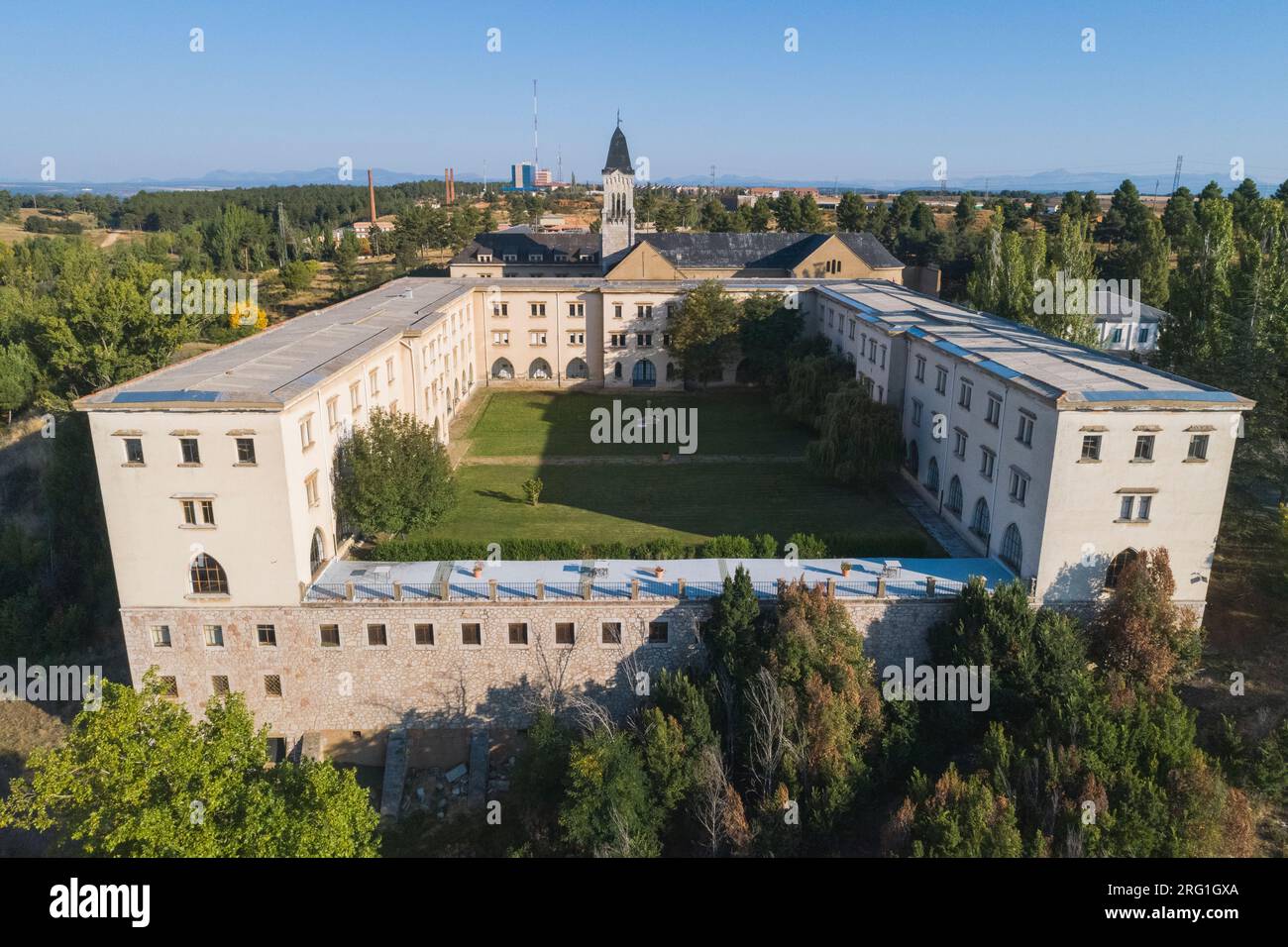 'Seminario Menor' college from aerial view Stock Photo