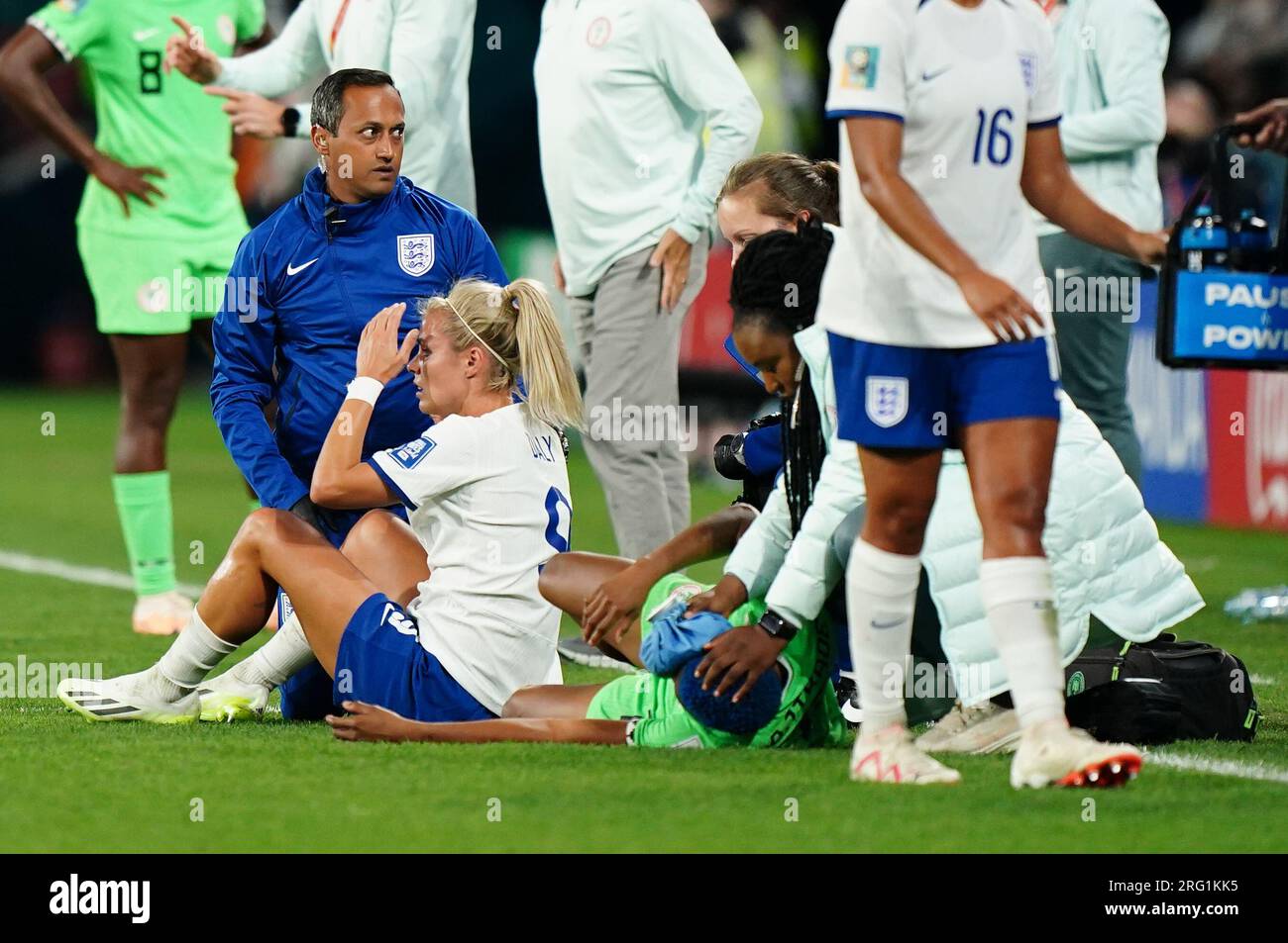 England's Rachel Daly receives treatment during the FIFA Women's World ...