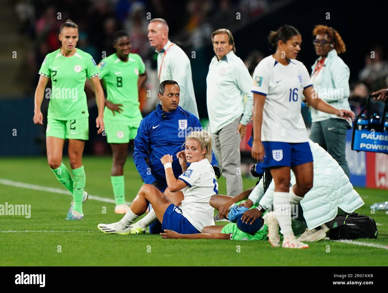 England's Rachel Daly receives treatment during the FIFA Women's World ...