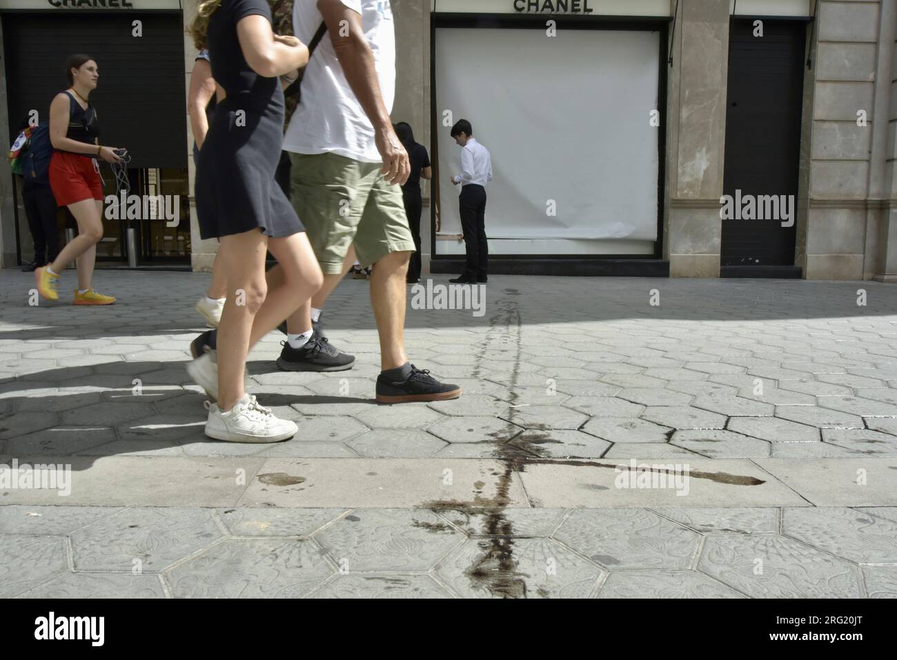 Louis Vuitton store seen in Paseo de Gracia, Barcelona Stock Photo - Alamy