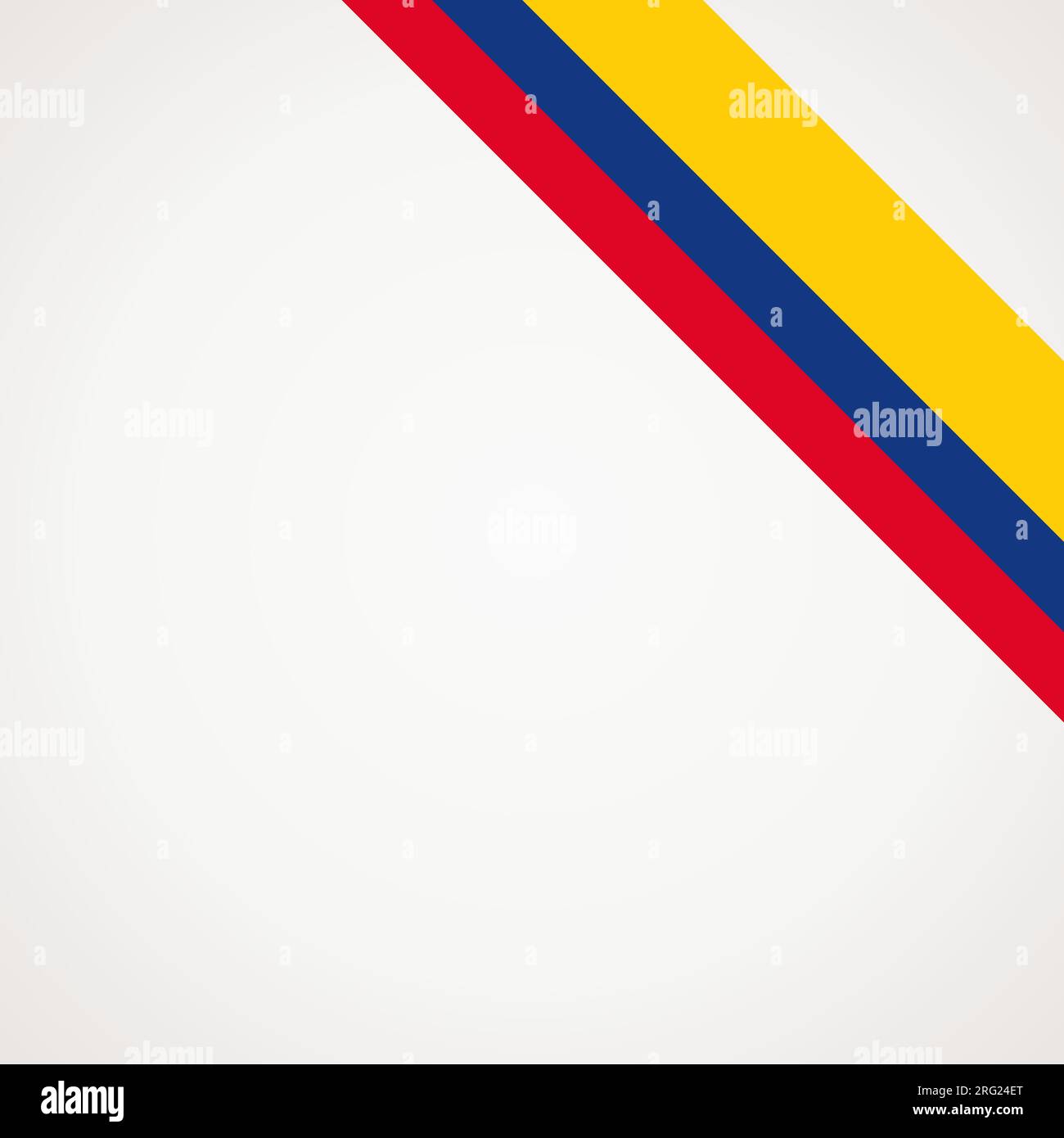 Corner slanted ribbon flag of Colombia for a top right aera of a page ...