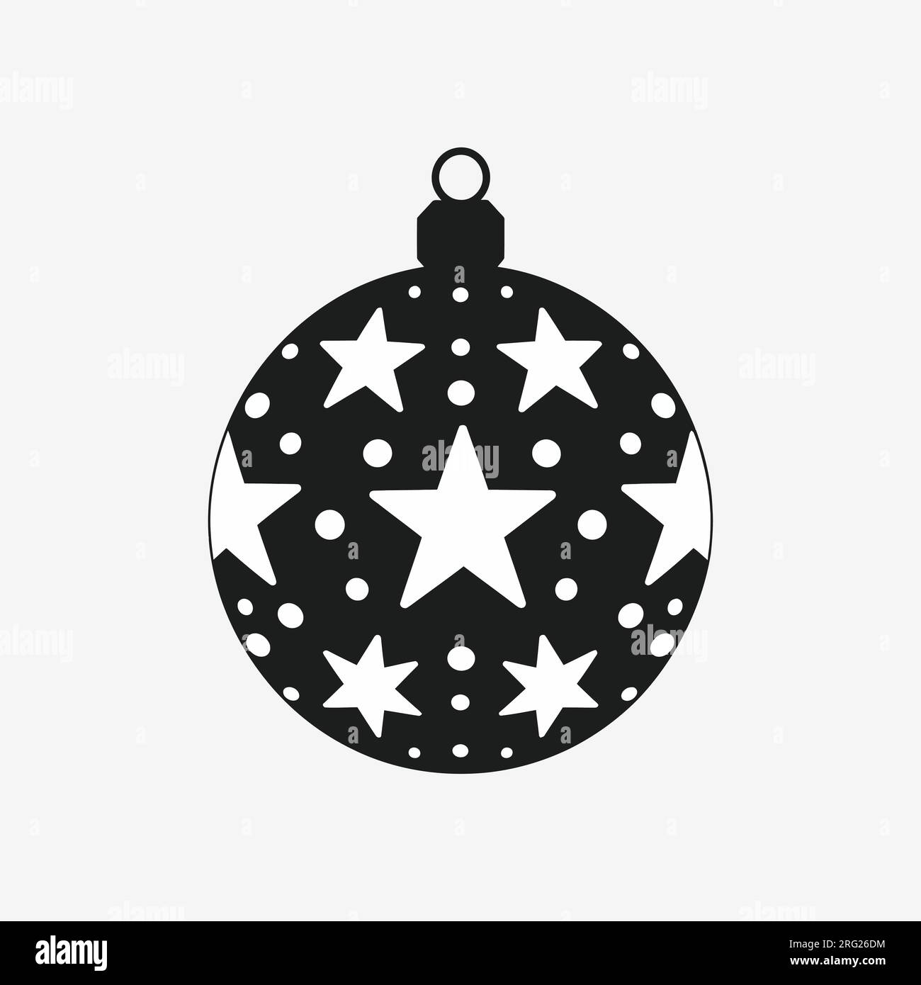 Christmas ball, vector greeting card template with white background ...