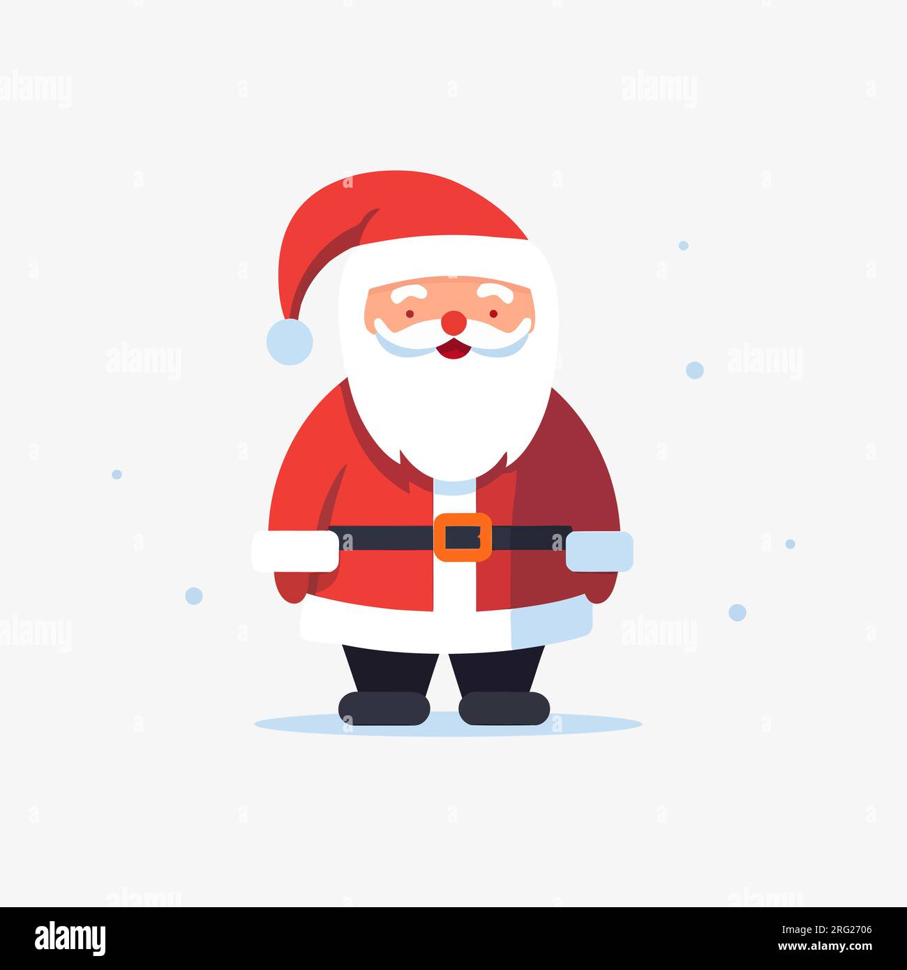 Christmas Santa Claus in flat style isolated on white background ...