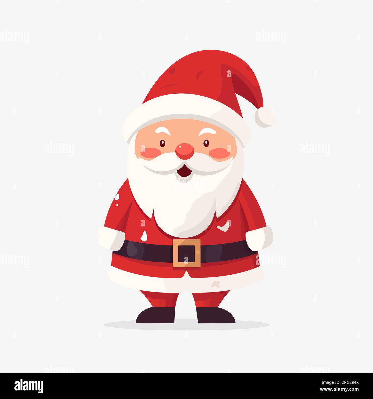 Christmas Santa Claus in flat style isolated on white background ...