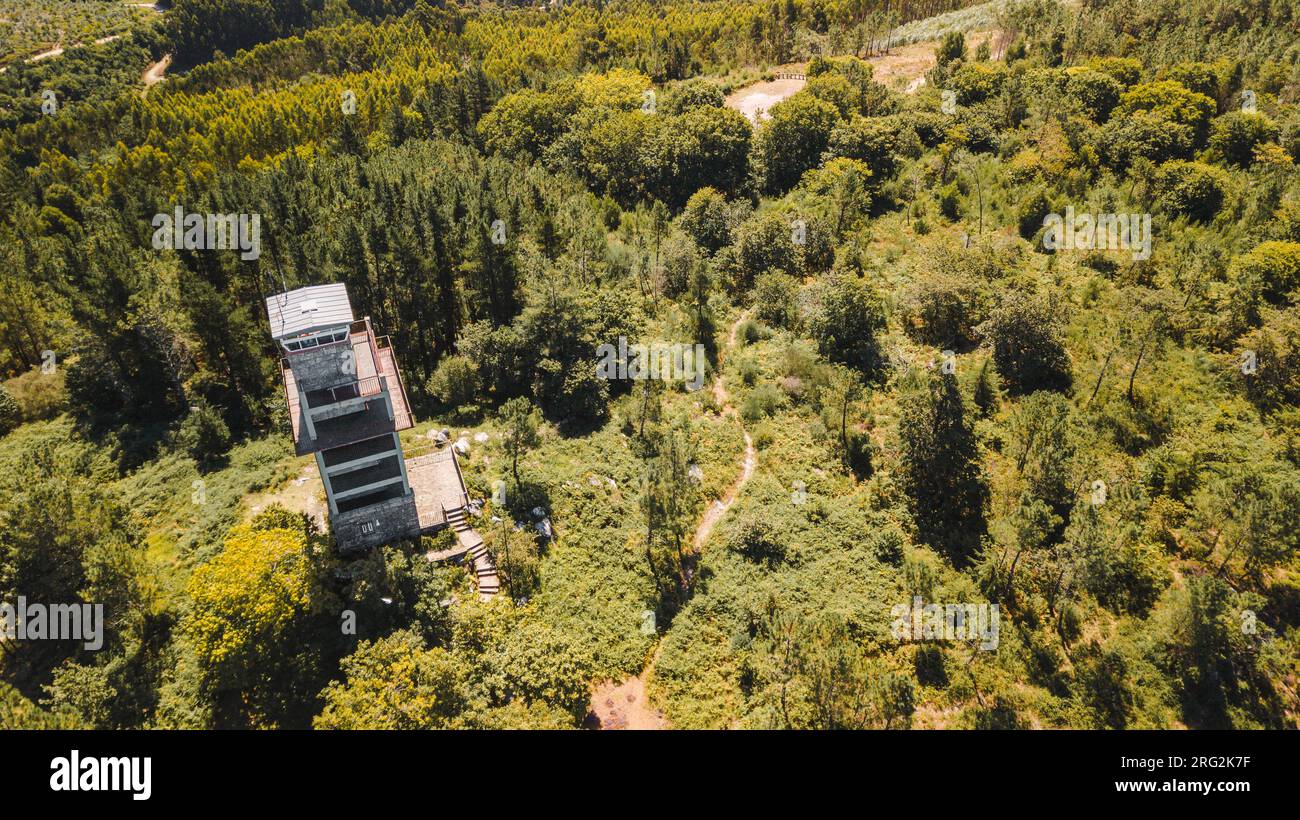 Torre vigía del monte de castiñeira Stock Photo