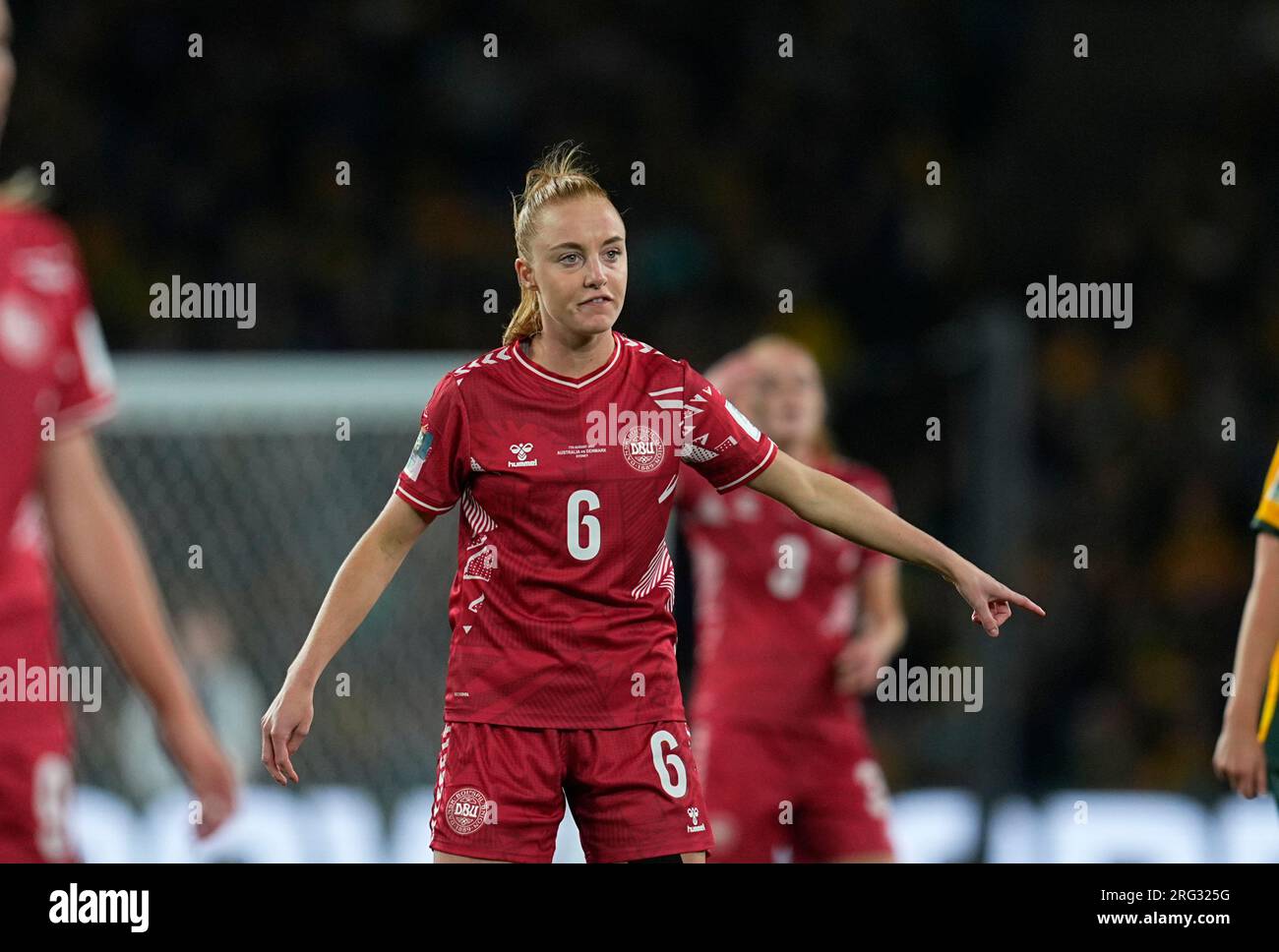 August 07 2023: Karen Holmgaard (Denmark) gestures during a game, at, . Kim Price/CSM Stock Photo
