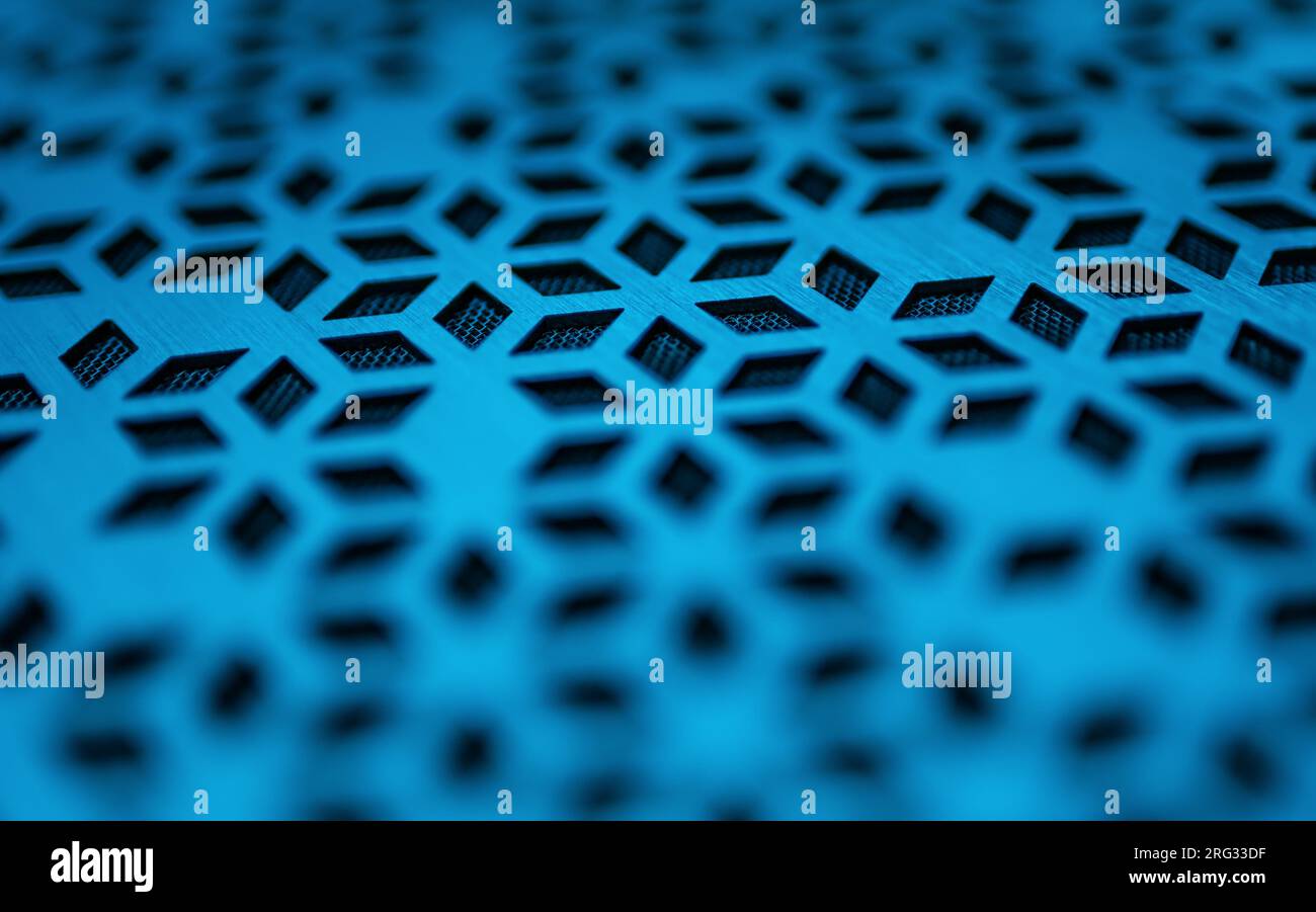 Abstract technological pattern on metal Stock Photo
