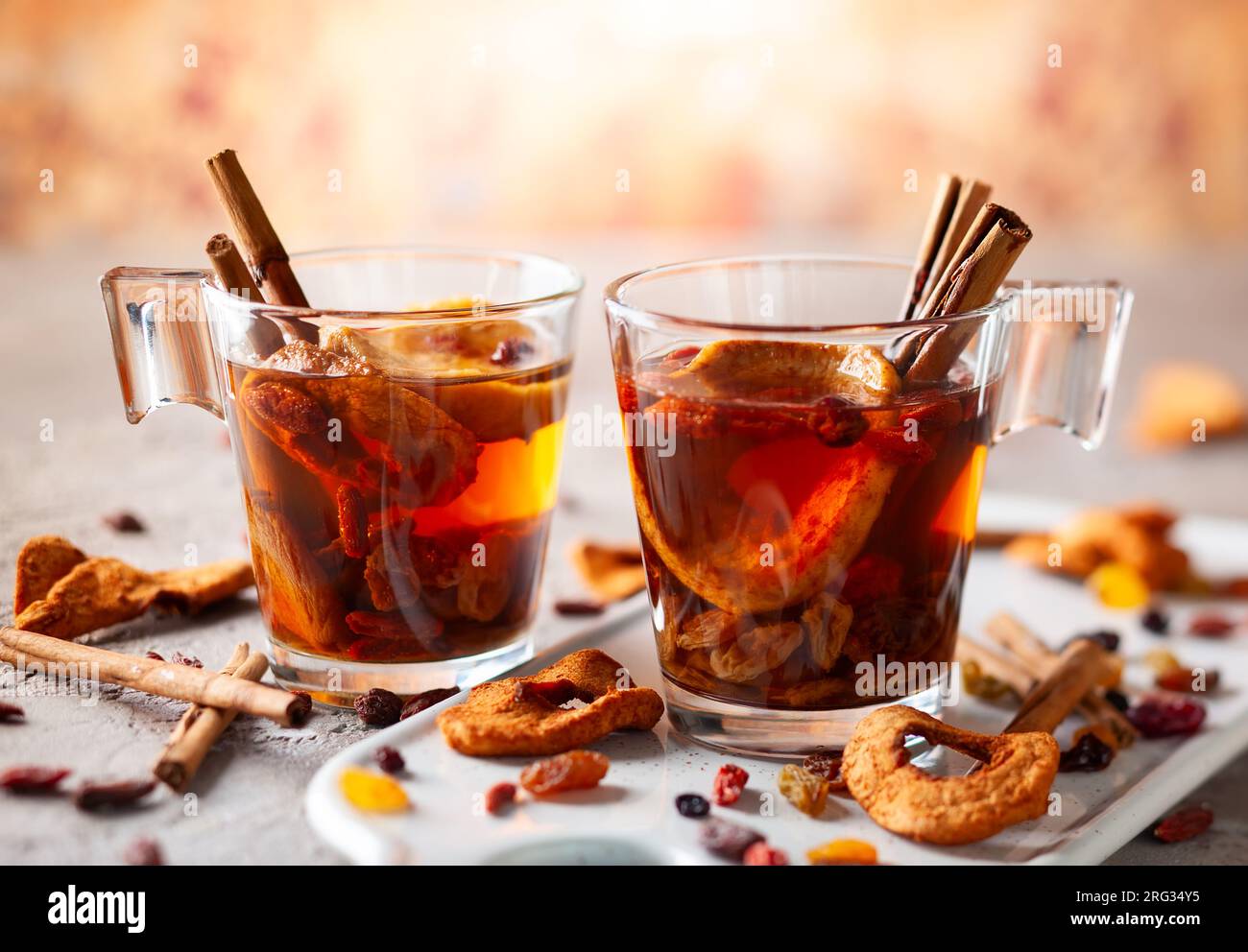 Fall and winter drink with dried fruits and berries. Traditional drink