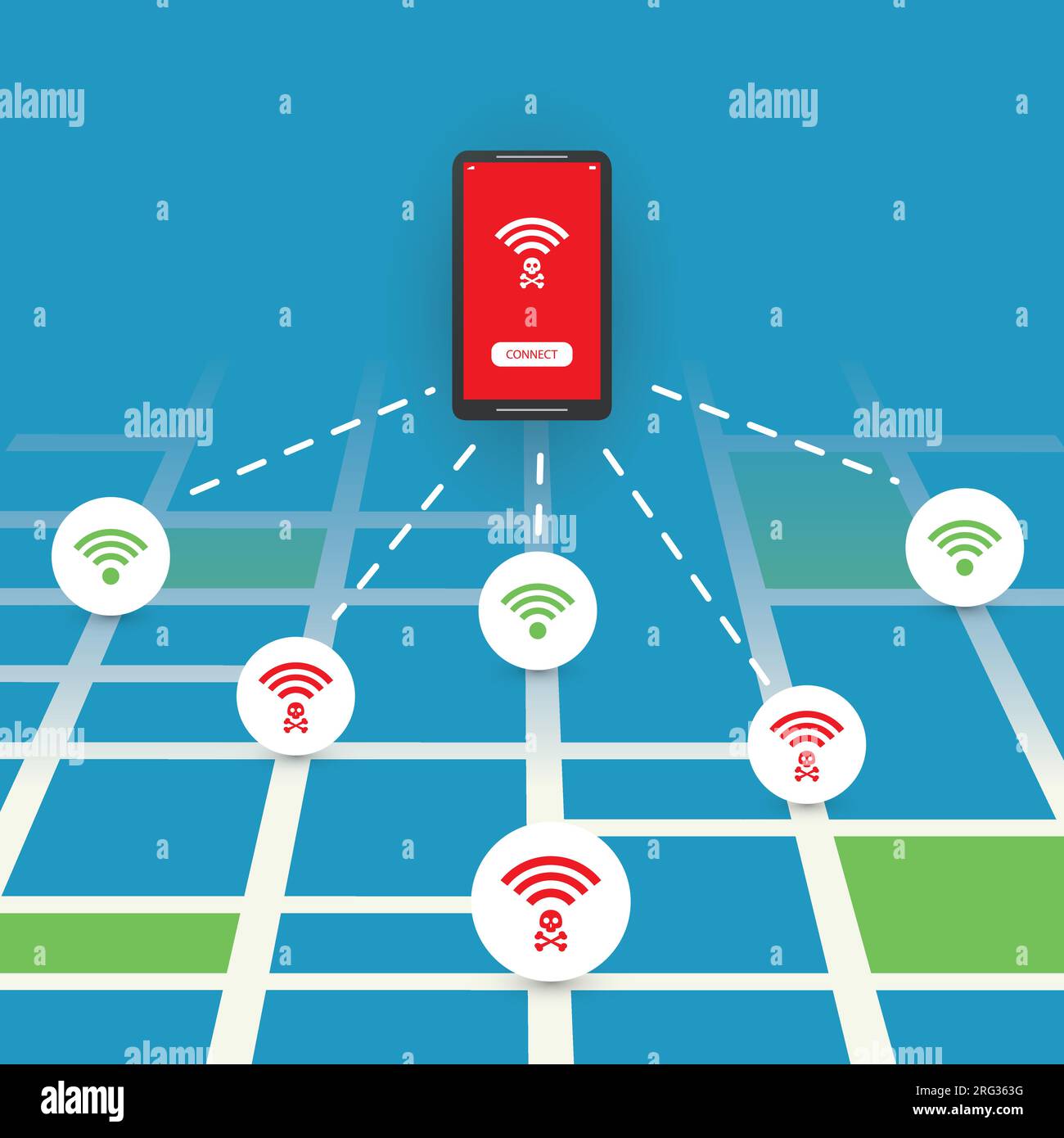 Unsecured Public Wireless Hotspot Design with Street Map, Hotspots and