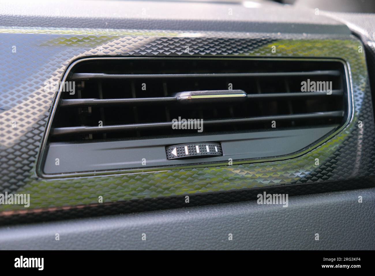 Close up modern heat vent air cooling ventilation hot cold flow inside