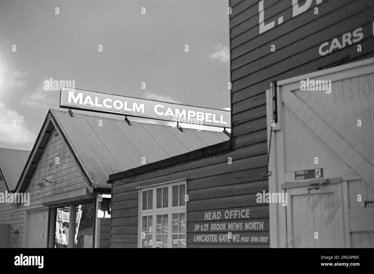 The motor sheds at Brooklands museum, the worlds oldest motor racing