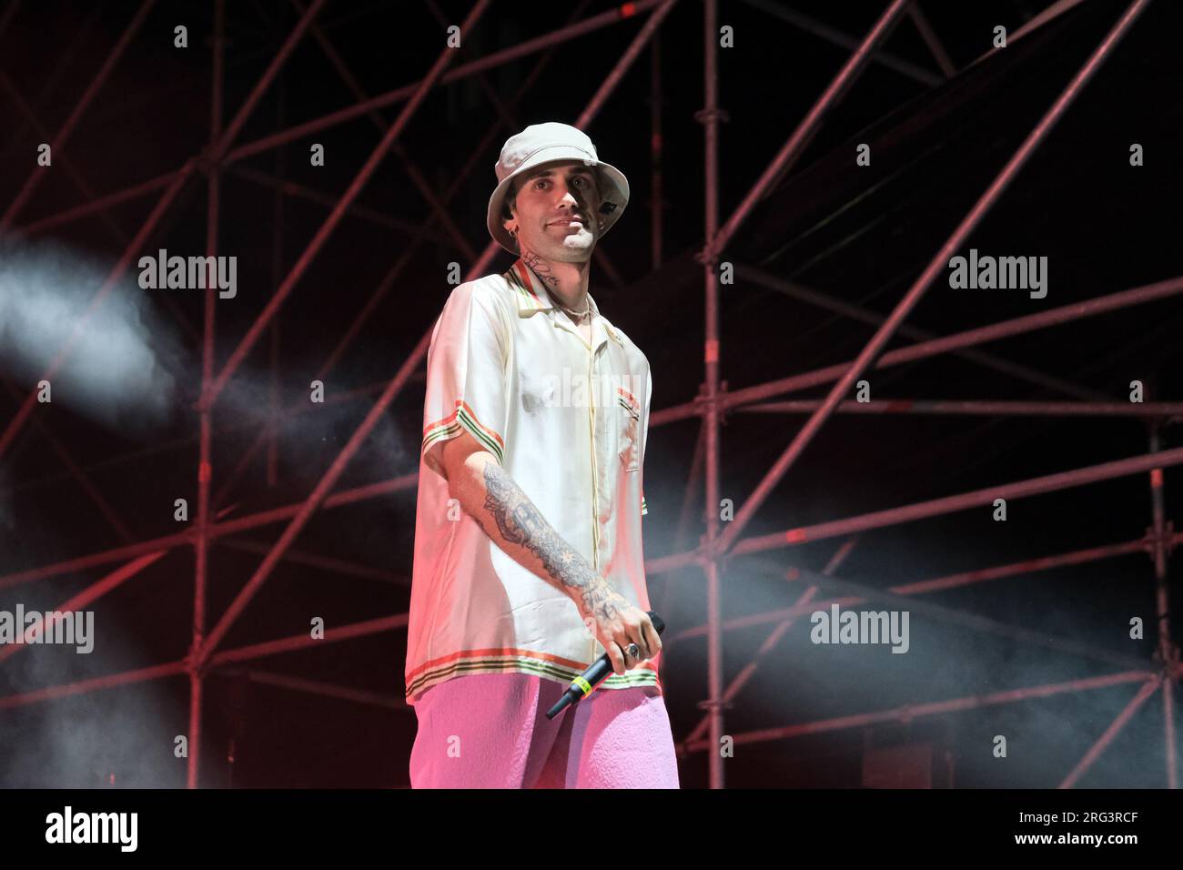 Turisti Rapper Pescara, Italy. 06th Aug, 2023. Italian rapper Mattia Balardi, aka Mr ...