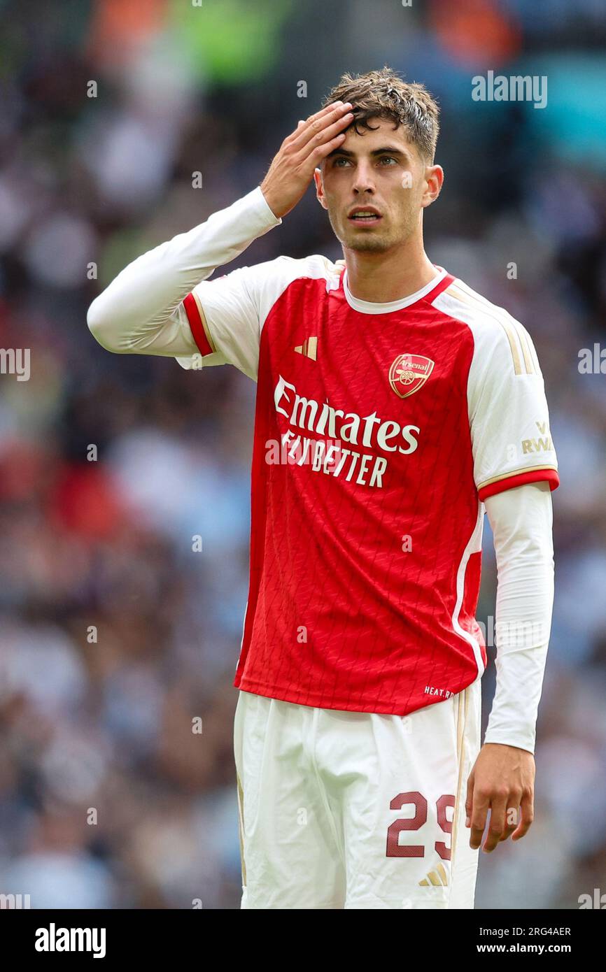 LONDON, UK - 6th Aug 2023: Kai Havertz of Arsenal reacts during The FA ...