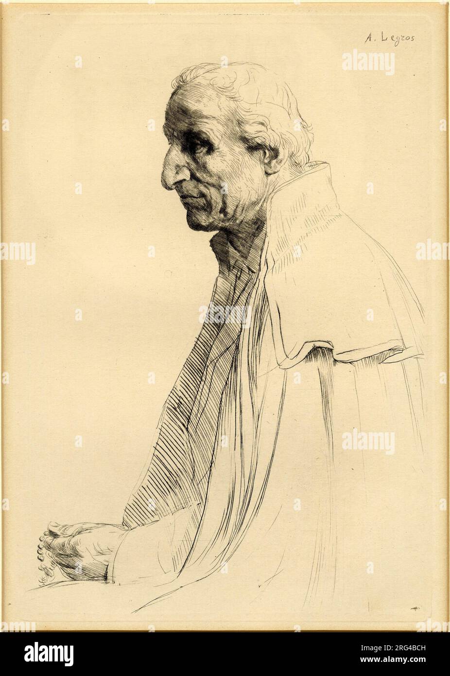 An Aged Spaniard 1905 by Alphonse Legros Stock Photo
