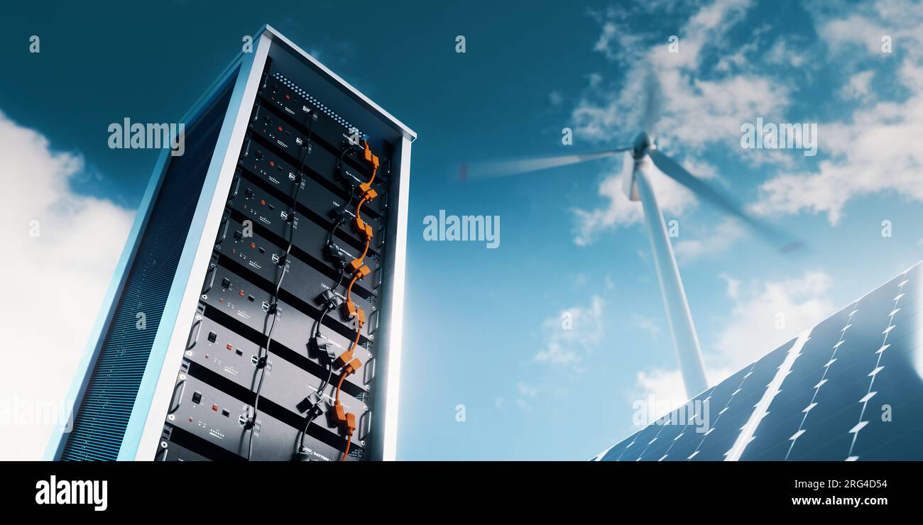 The Picture Shows The Energy Storage System In Lithium Battery Modules ...