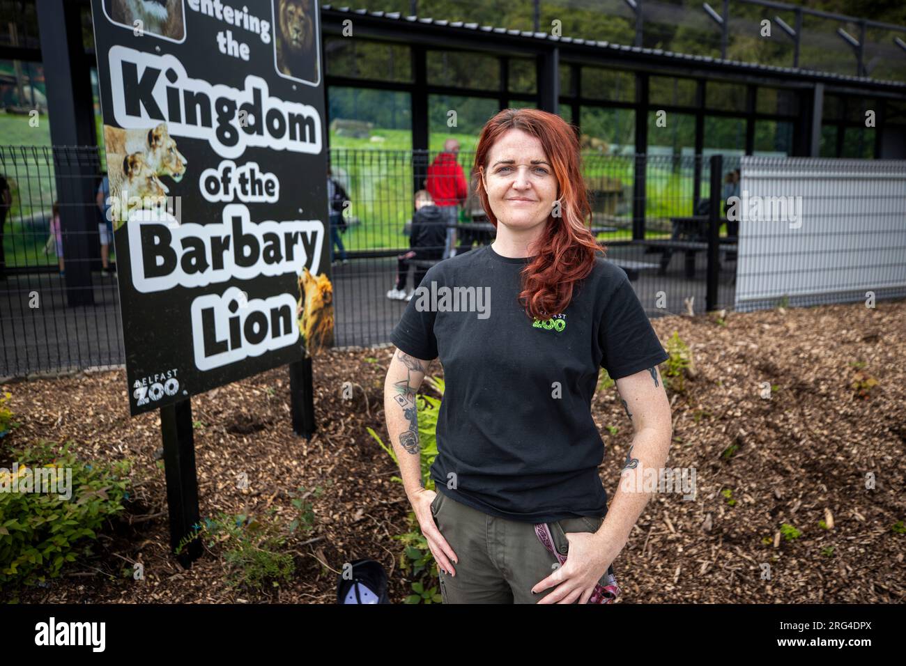 Senior keeper Lara Clarke at the official opening of Belfast Zoo