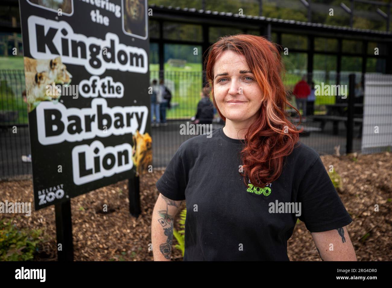 Senior keeper Lara Clarke at the official opening of Belfast Zoo