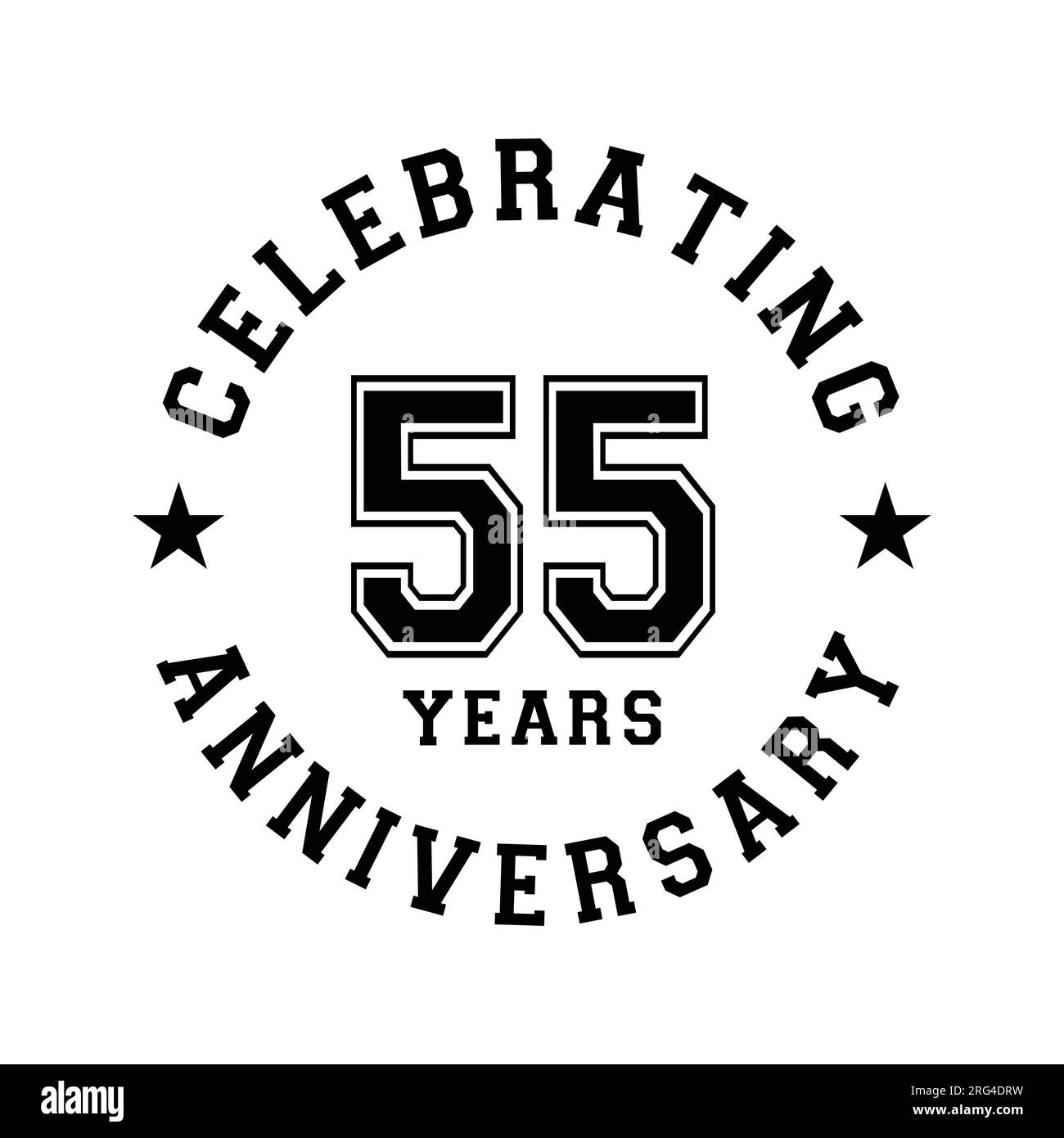 55 years anniversary celebration design template. 55th vector and ...