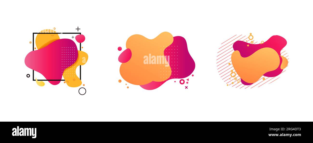 Abstract organic blobs colorful fluid hi-res stock photography and ...