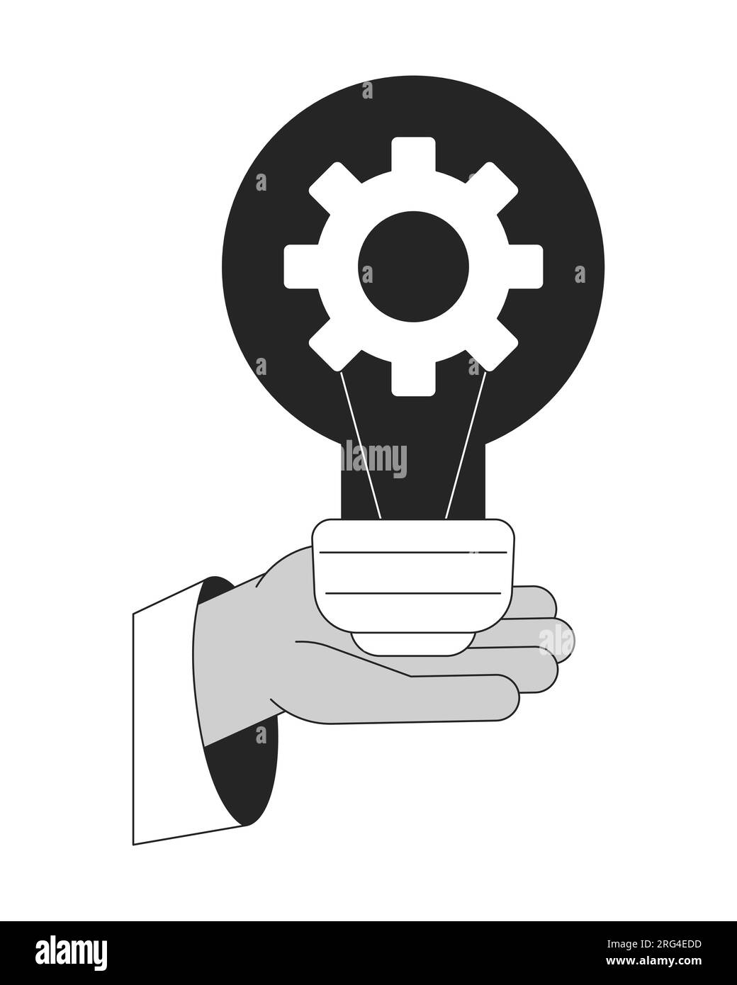 Invention flat monochrome isolated vector object Stock Vector Image ...