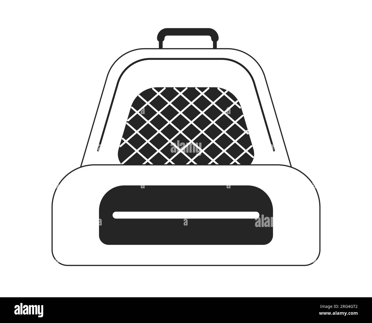 School backpack flat monochrome isolated vector object Stock Vector ...