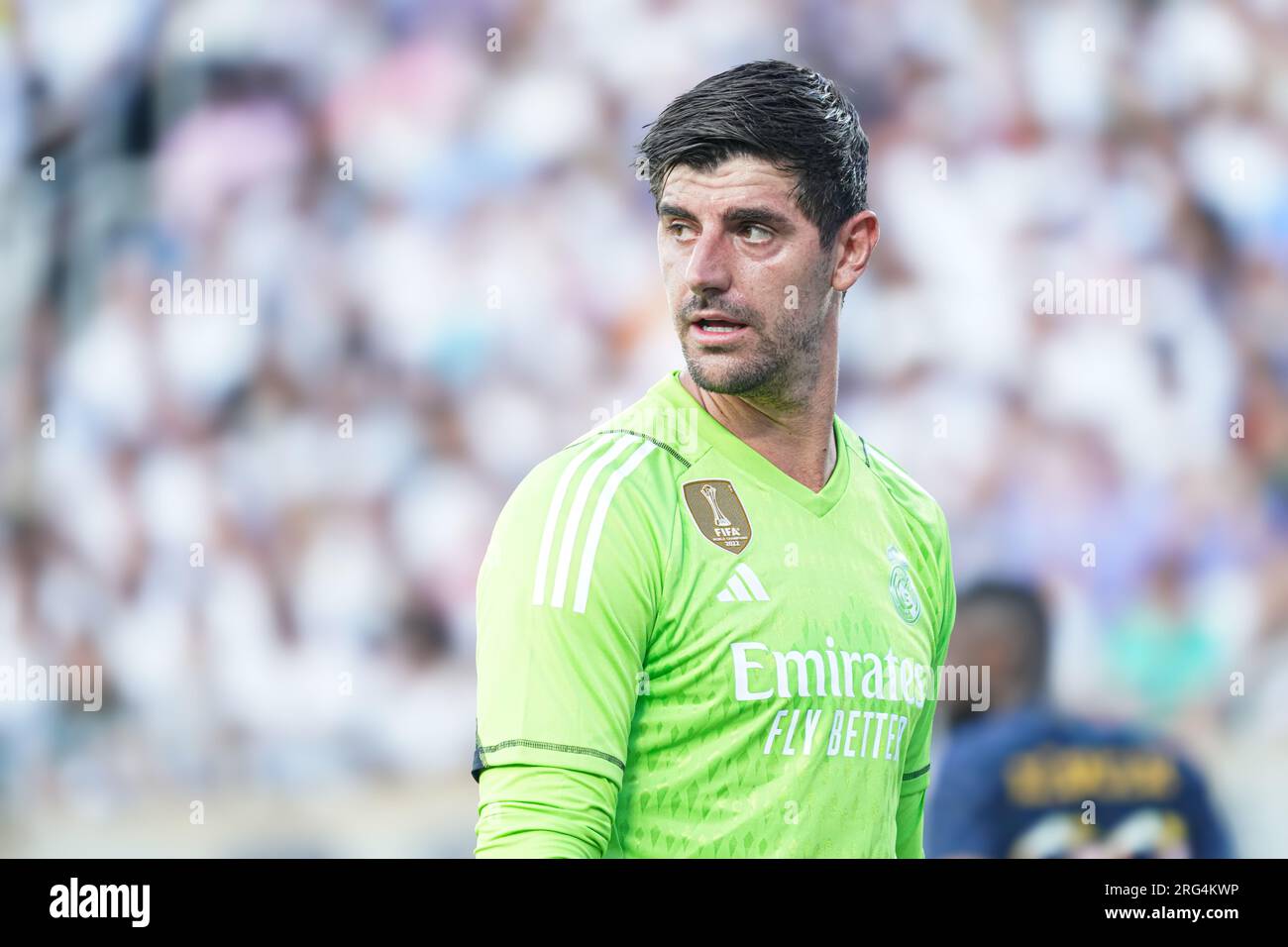 Orlando, Florida, USA, August 1, 2023, Real Madrid goalkeeper Thibaut Nicolas Marc Courtois during the Soccer Championship Tour Hosted by the Florida Cup at Camping World Stadium .  (Photo Credit:  Marty Jean-Louis) Stock Photo