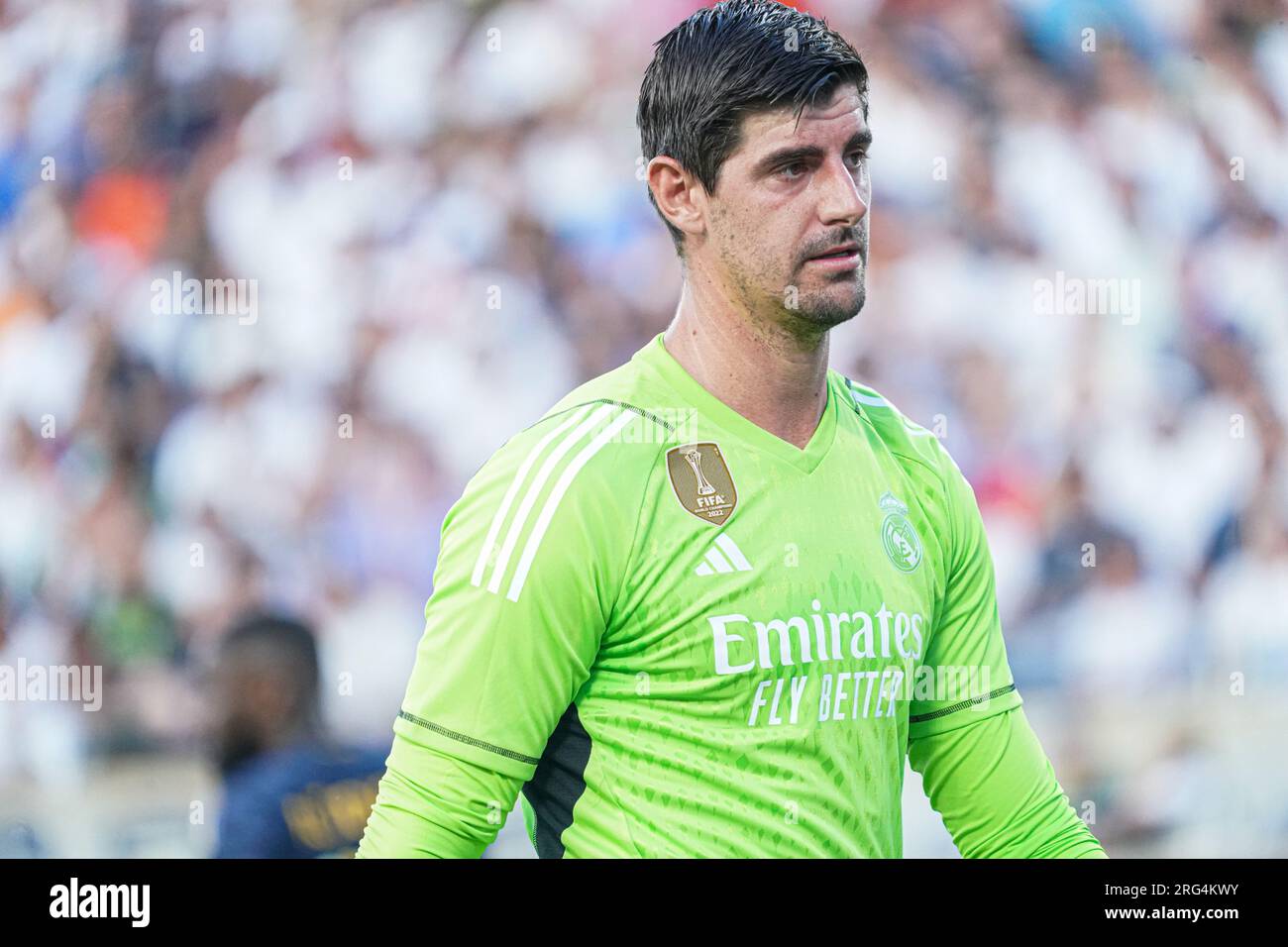 Orlando, Florida, USA, August 1, 2023, Real Madrid goalkeeper Thibaut Nicolas Marc Courtois during the Soccer Championship Tour Hosted by the Florida Cup at Camping World Stadium .  (Photo Credit:  Marty Jean-Louis) Stock Photo