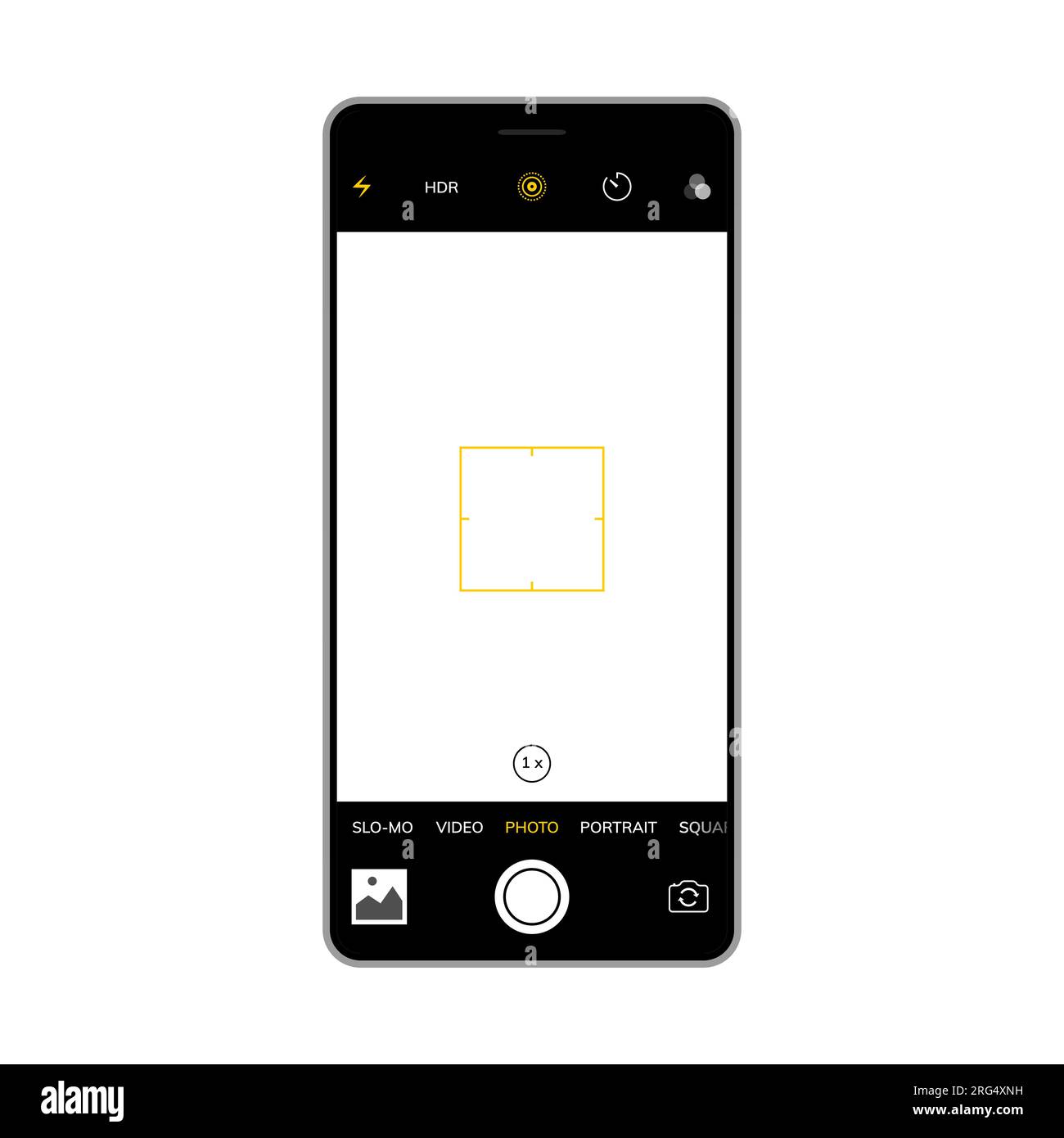 Camera screen phone mobile interface app. Smartphone photo viewfinder ...