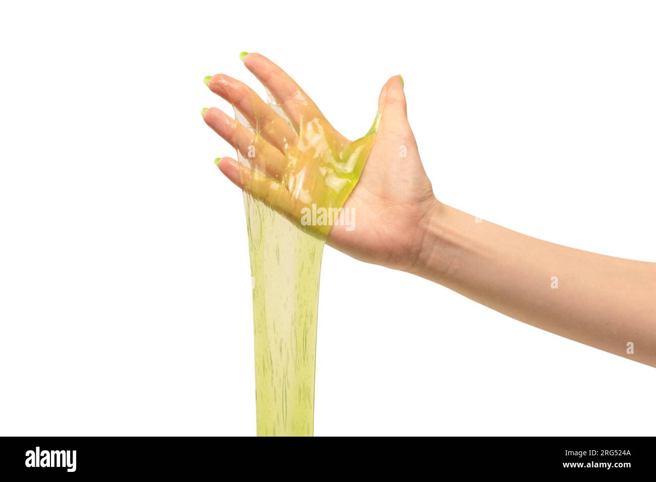 Hand Showing Fist With Neon Green Slime Toy On Pink Pop Art Backgound Stock  Photo - Download Image Now - iStock