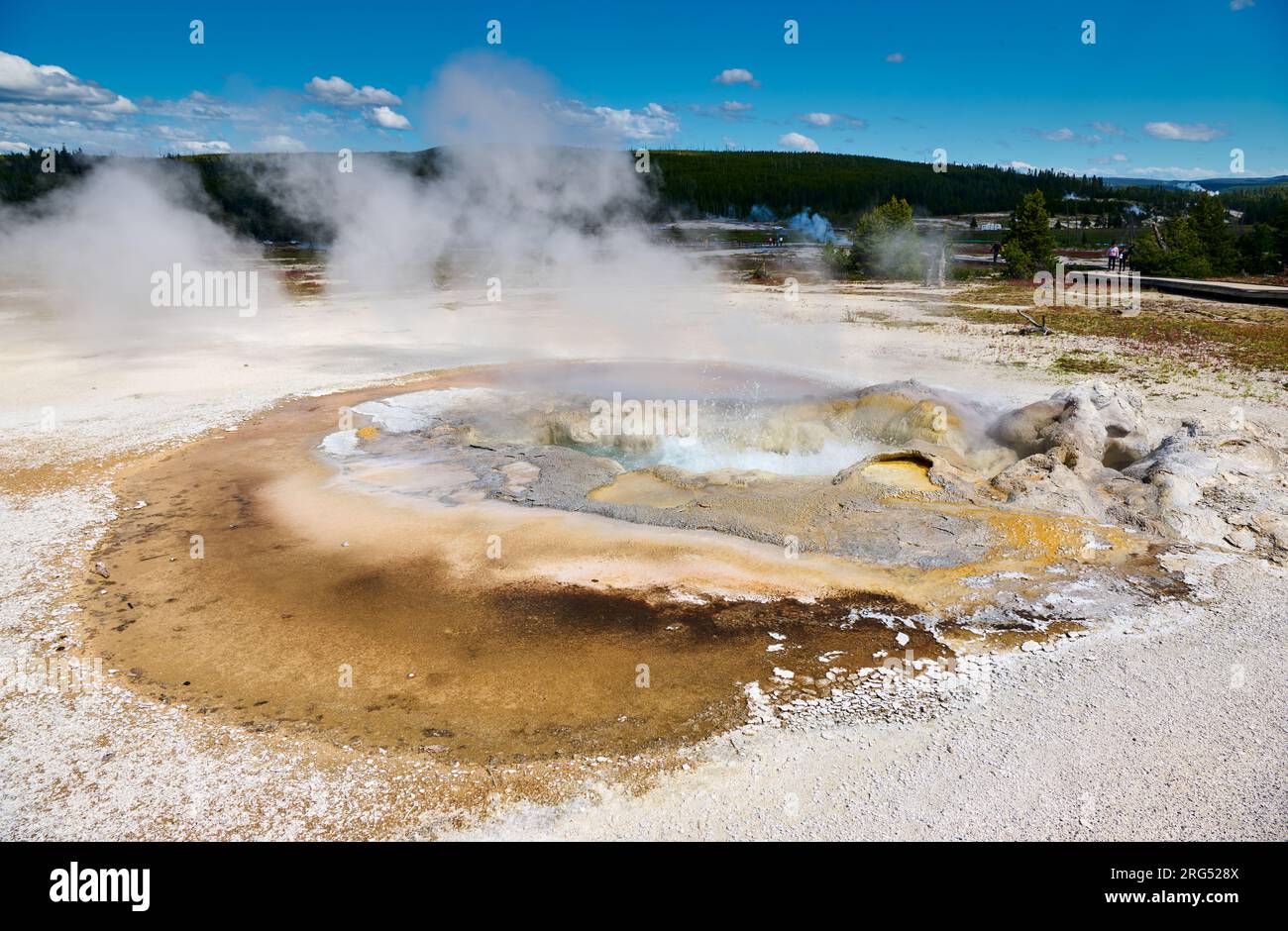 Avoca Spring, Biscuit Basin, Yellowstone National Park, Wyoming, United ...