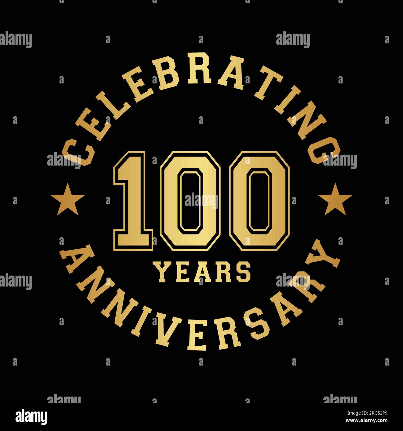 100 years anniversary celebration design template. 100th vector and illustration. Stock Vector
