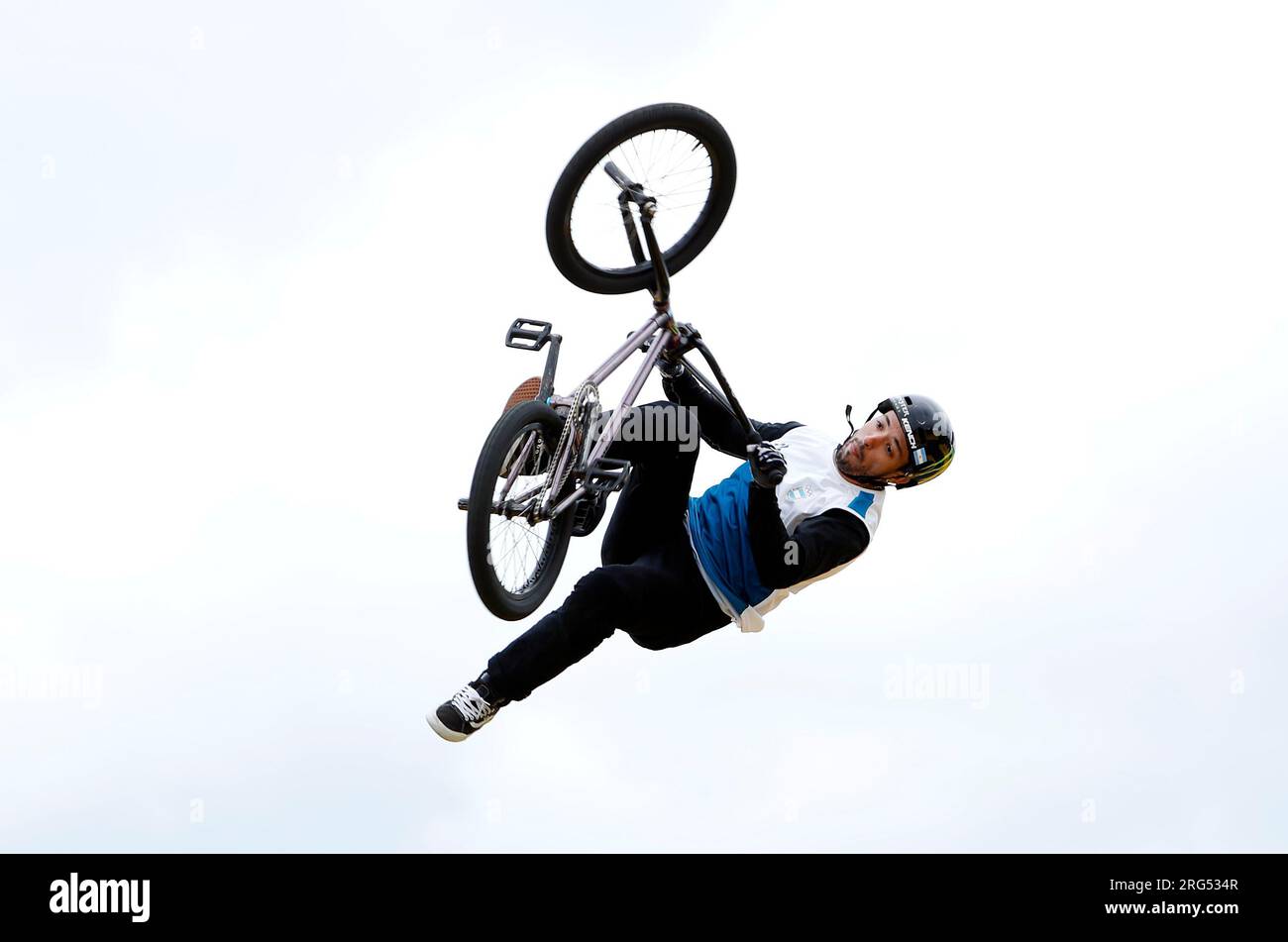 Argentina’s Jose Torres Gil competes in Heat 3 of the Men’s Elite BMX