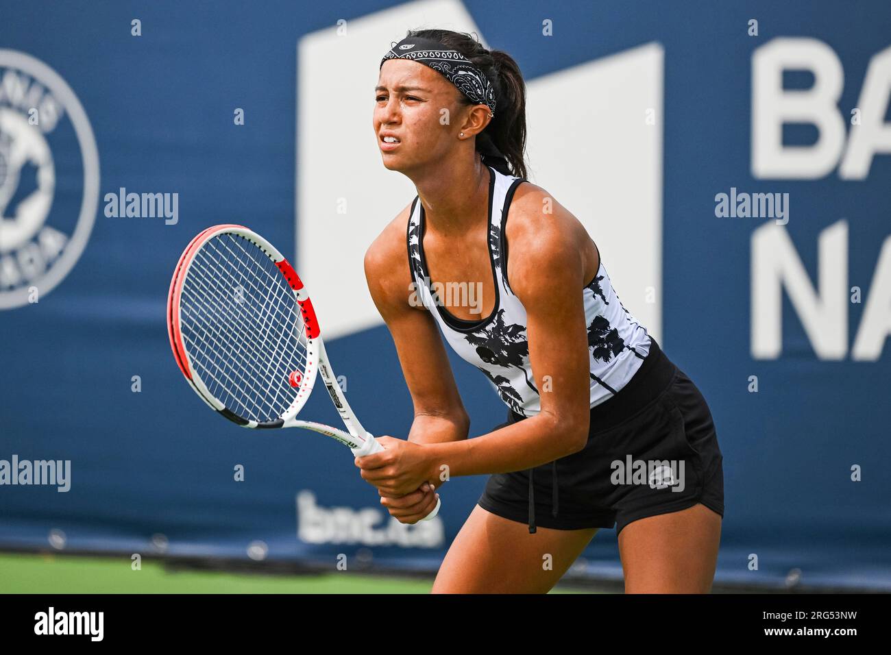 MONTREAL, QC - AUGUST 05: Bianca Fernandez (CAN) waits for service