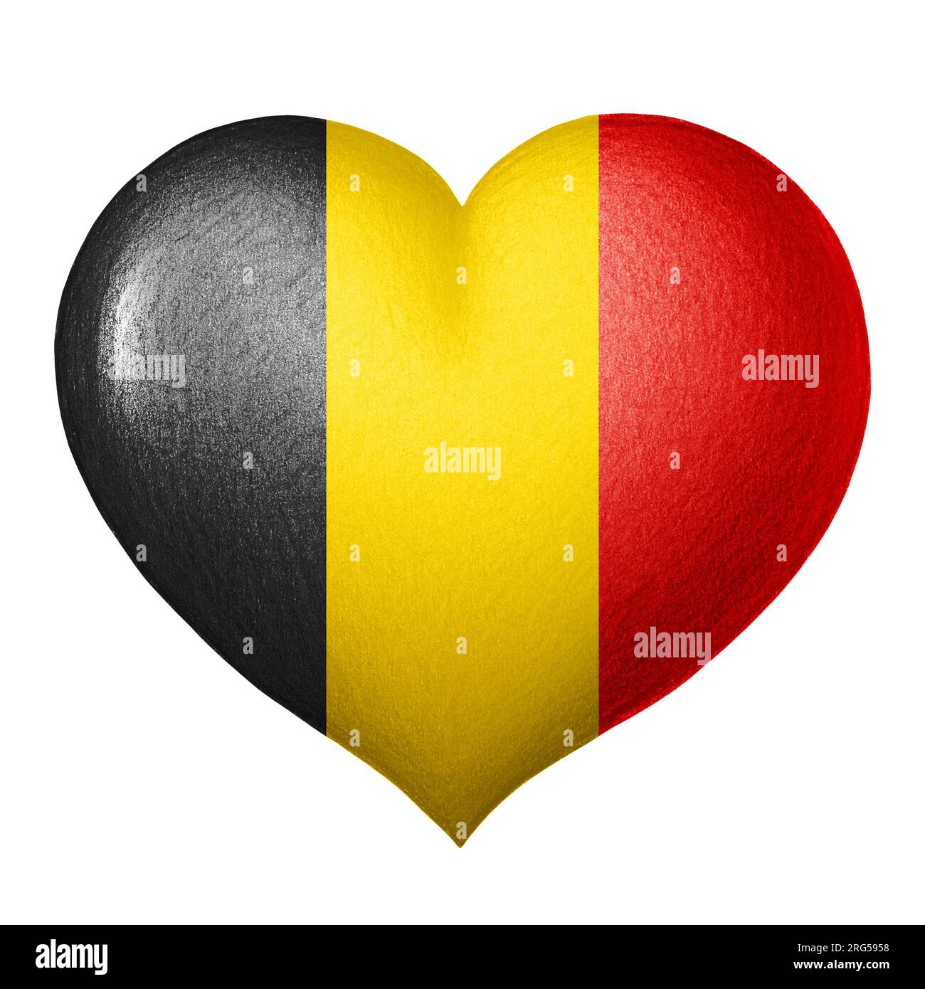 Belgian flag heart isolated on white background. Pencil drawing Stock ...