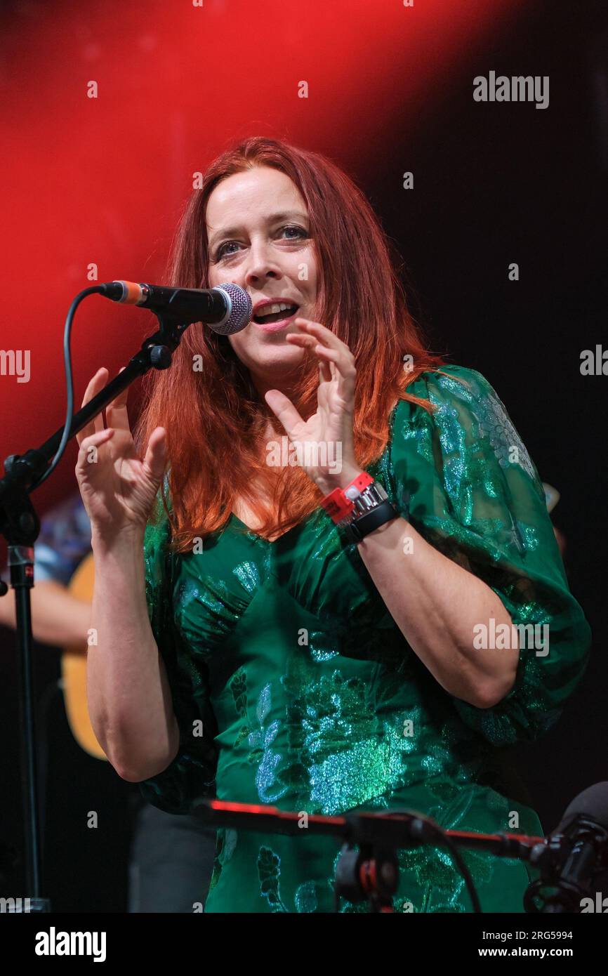 Kathryn Tickell performing at the Wickham Festival. August 5, 2023 Stock Photo Alamy